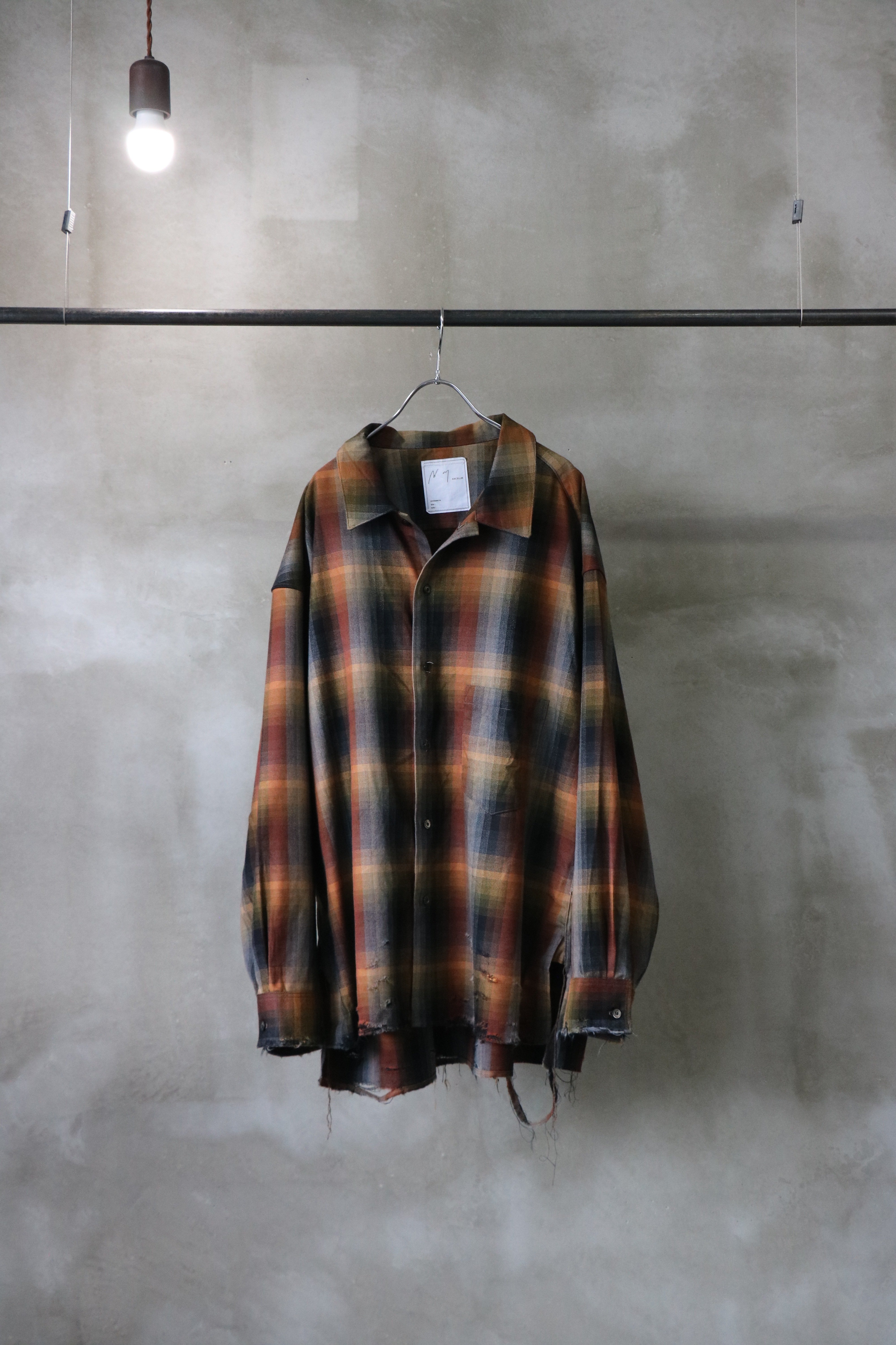 ancellm C/R CHECK SHIRT サイズ2 ANCELLM CHECK PULL OVER SHIRT