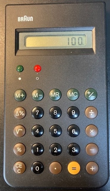 こだわりモノ】ブラウン社 計算機 / BRAUN Calculator (BNE001BK