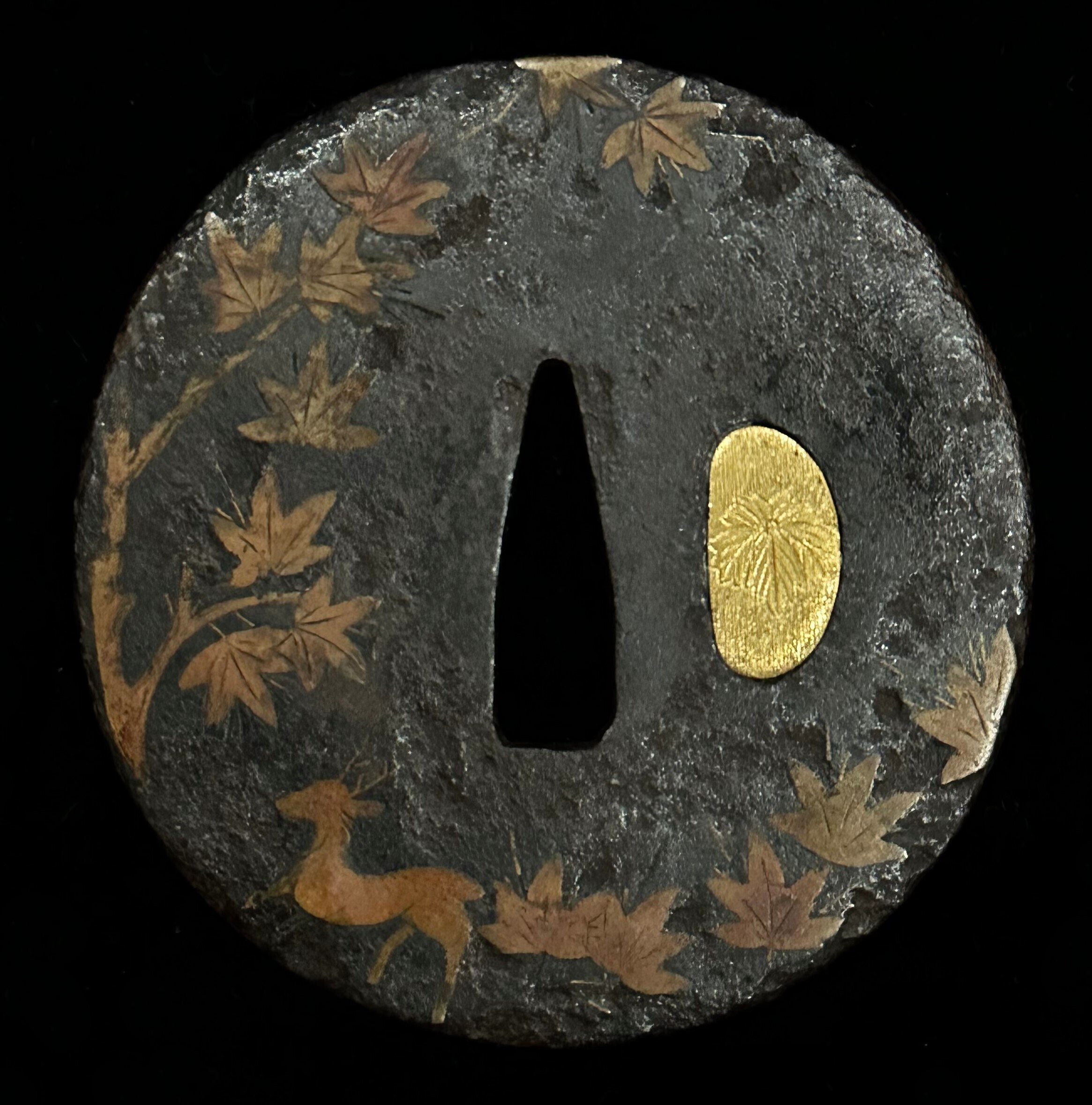 平安城鐔 鹿紅葉図② 鹿の意匠について｜刀箱師の日本刀ブログ