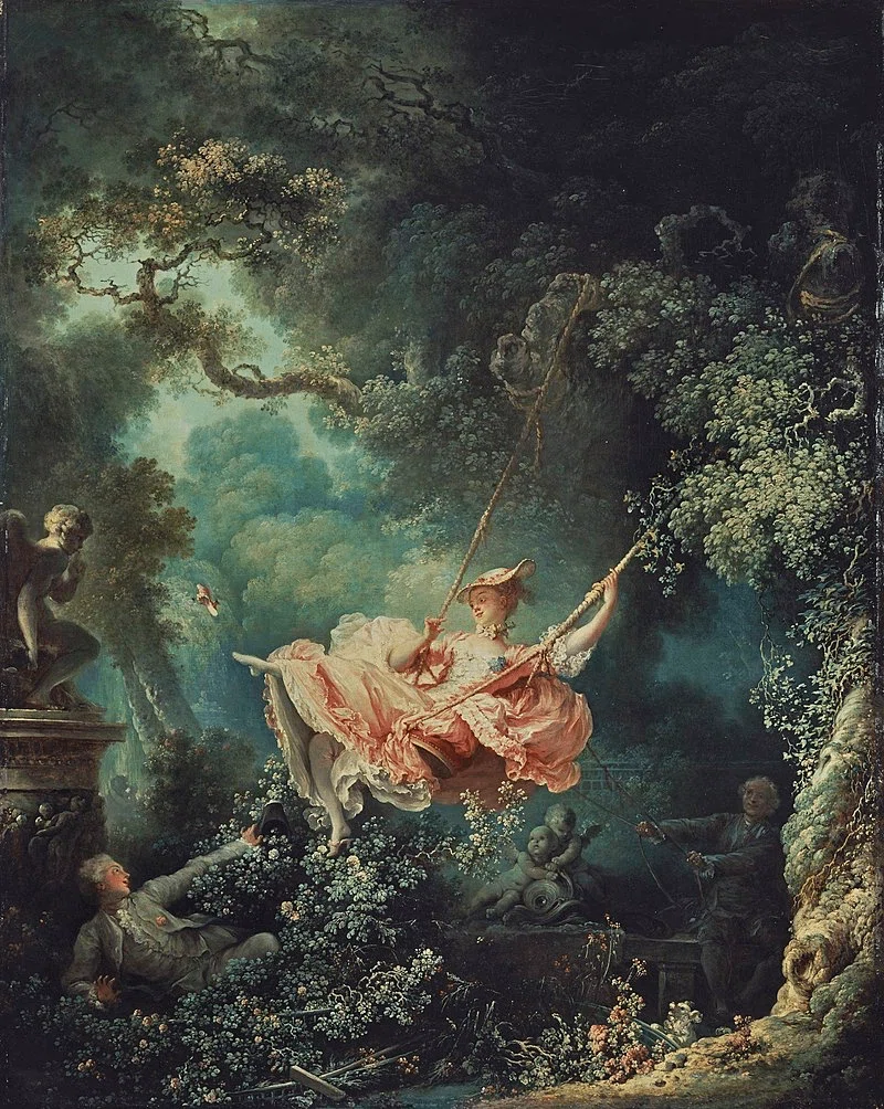 風景画　painterTMK　天使　バラ　画家本人出品　ロココ絵画　ロココ風景画 ロココ美術を学ぶ✍🏼まるで謎解き?!奥深く華やかな、淡い色彩の世界