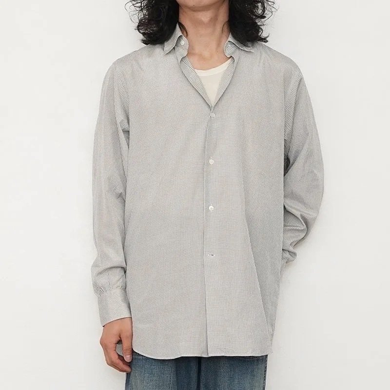 待望の復活【MAATEE&SONS マーティーアンドサンズ】ELIZABETH SILKPOPLIN GRAPHCHECK  BLKWHITE｜THIRTY' THIRTY'