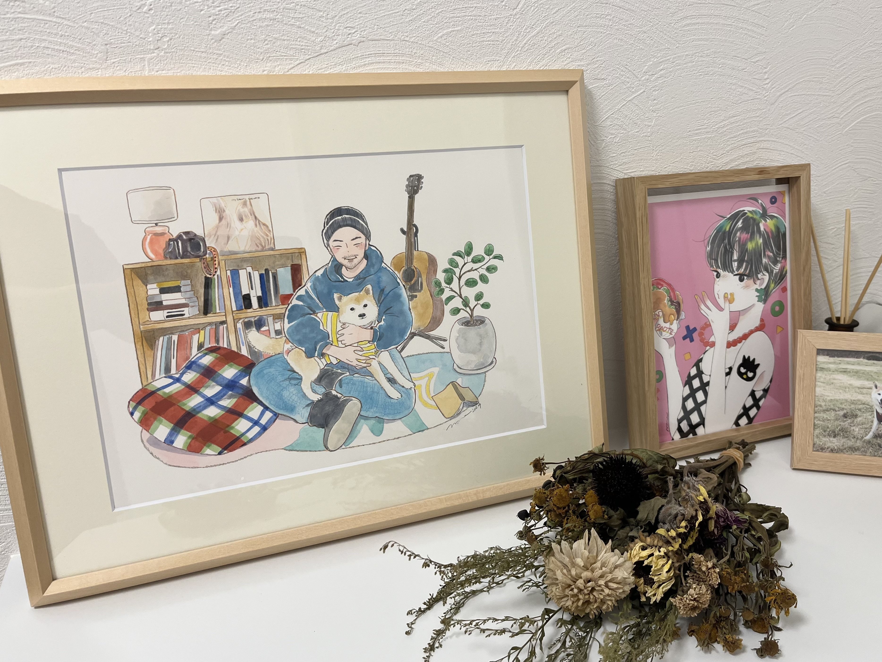 mame 原画 mameさんが描いてくれた、どんべえとの絆｜黒田隆憲