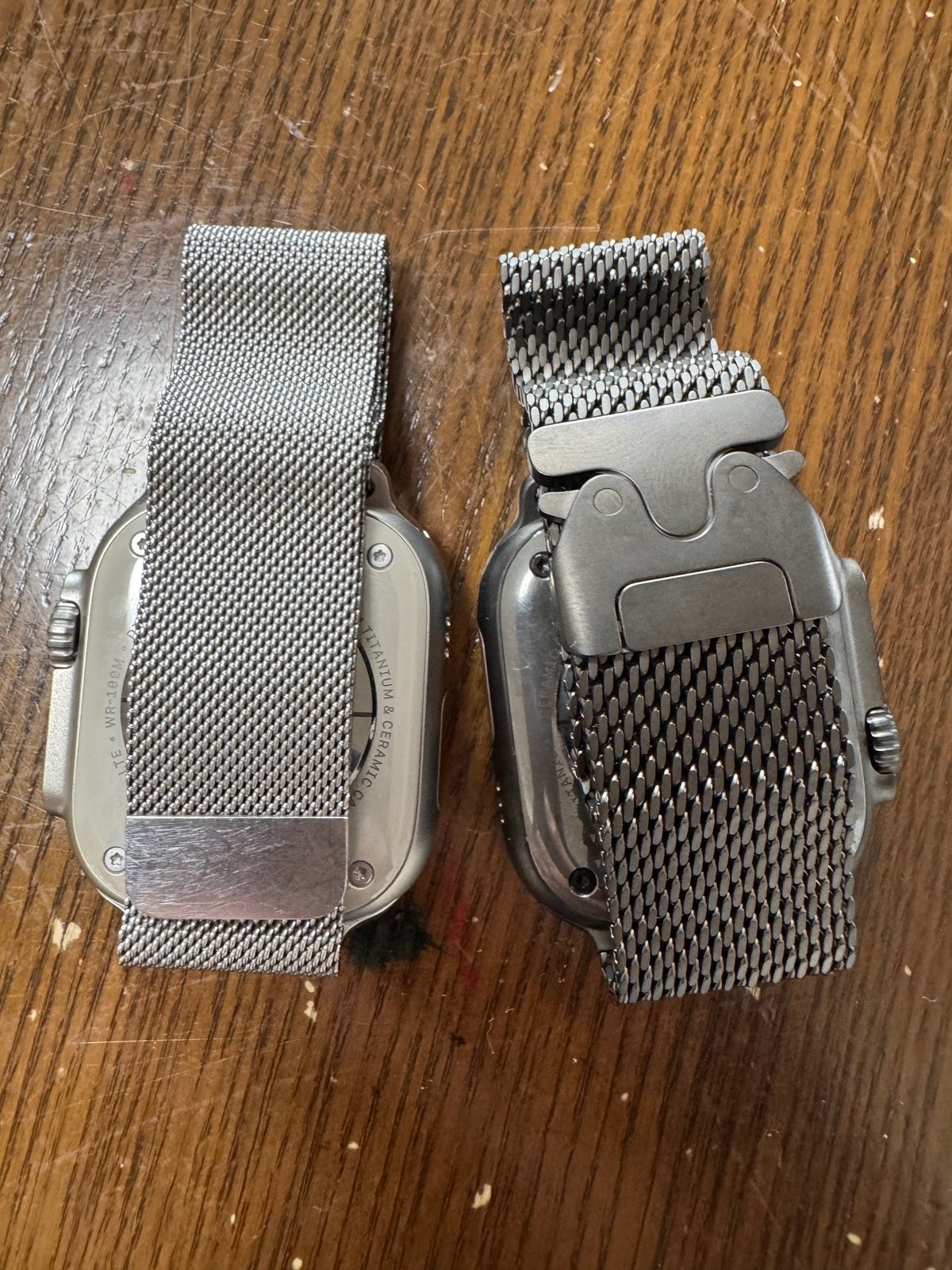 Apple Watch Ultra用 ナチュラルチタニウムミラネーゼループ- L（49mm  