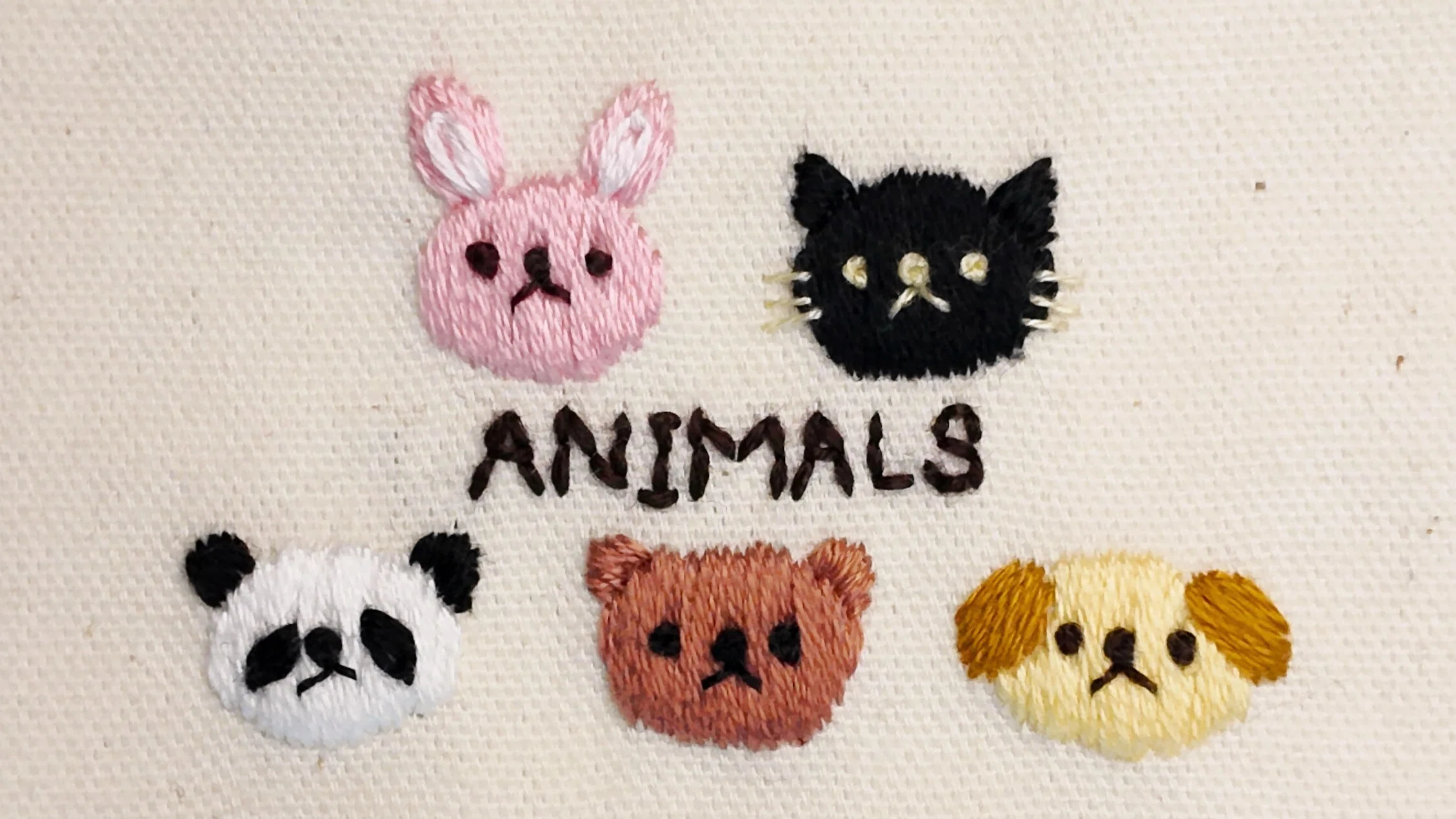 刺繍図案無料】動物の刺繍方法｜はなめろん｜刺繍愛好家