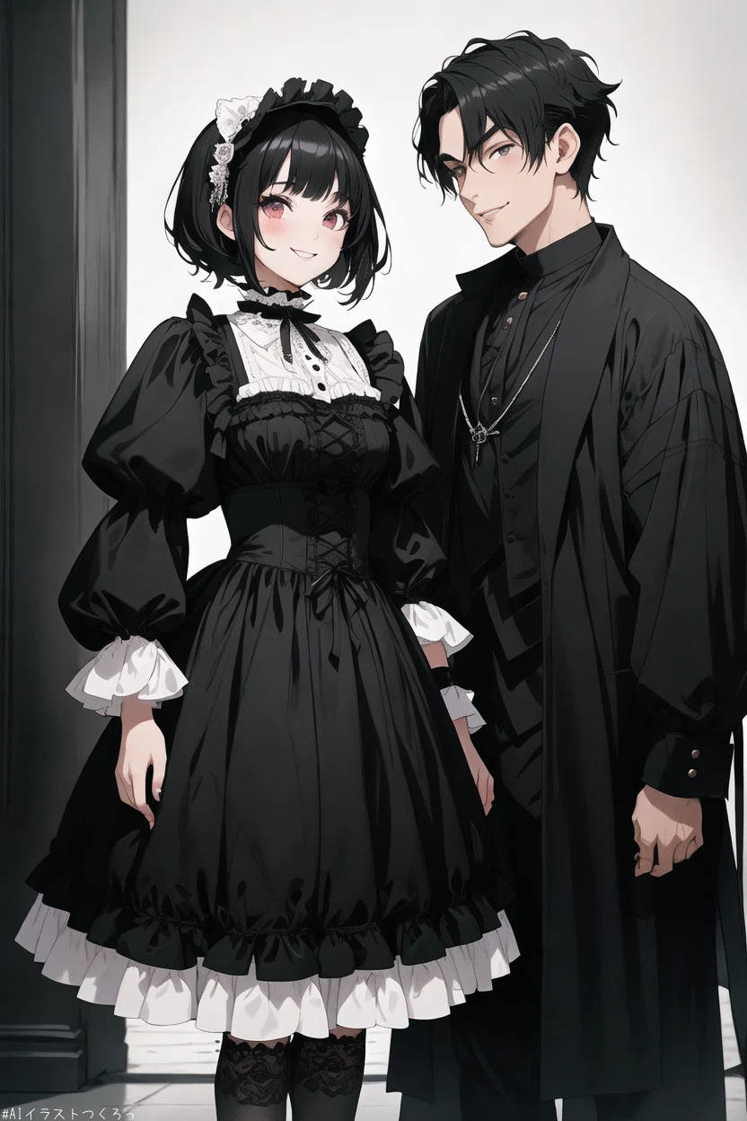 AIイラスト④-3（お嬢様と執事様②）｜ゲーム＆喫茶『AXIS』と居酒屋『道』