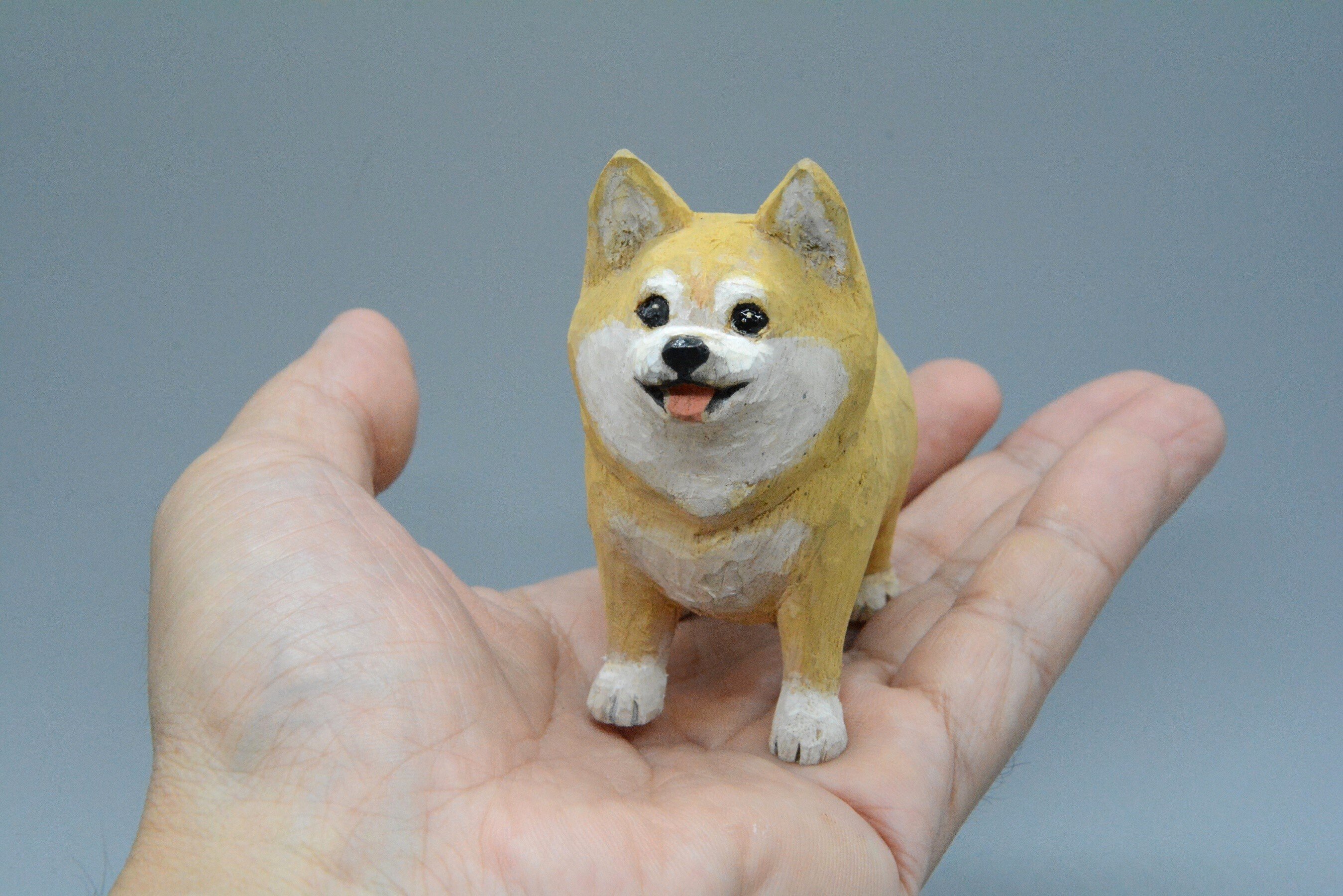 木彫り 犬 大 ②