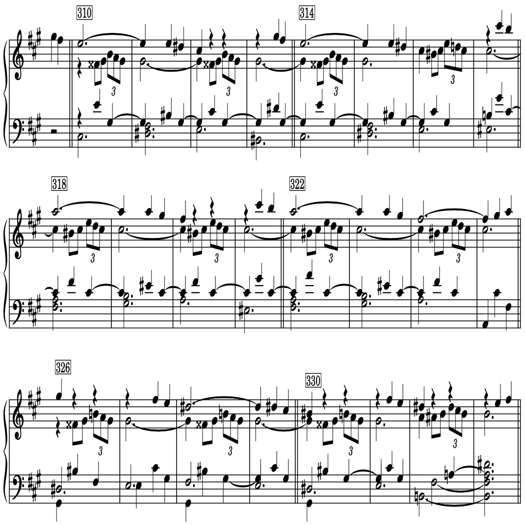 ショパン、スケルツォ第2番のリズムその2(mm.265–467)｜大高誠二