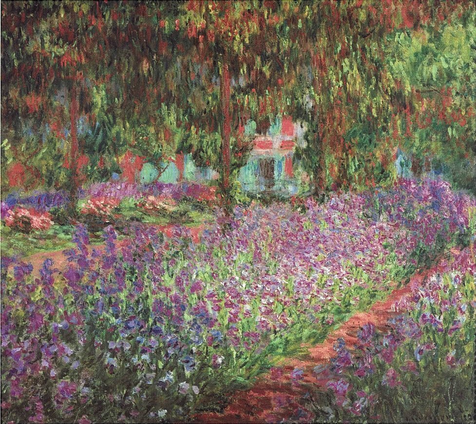 クロード・モネ ジヴェルニーの庭のアヤメ 1899-1900年 オルセー クロード・モネ ジヴェルニーの庭のアヤメ 1899-1900年 オルセー