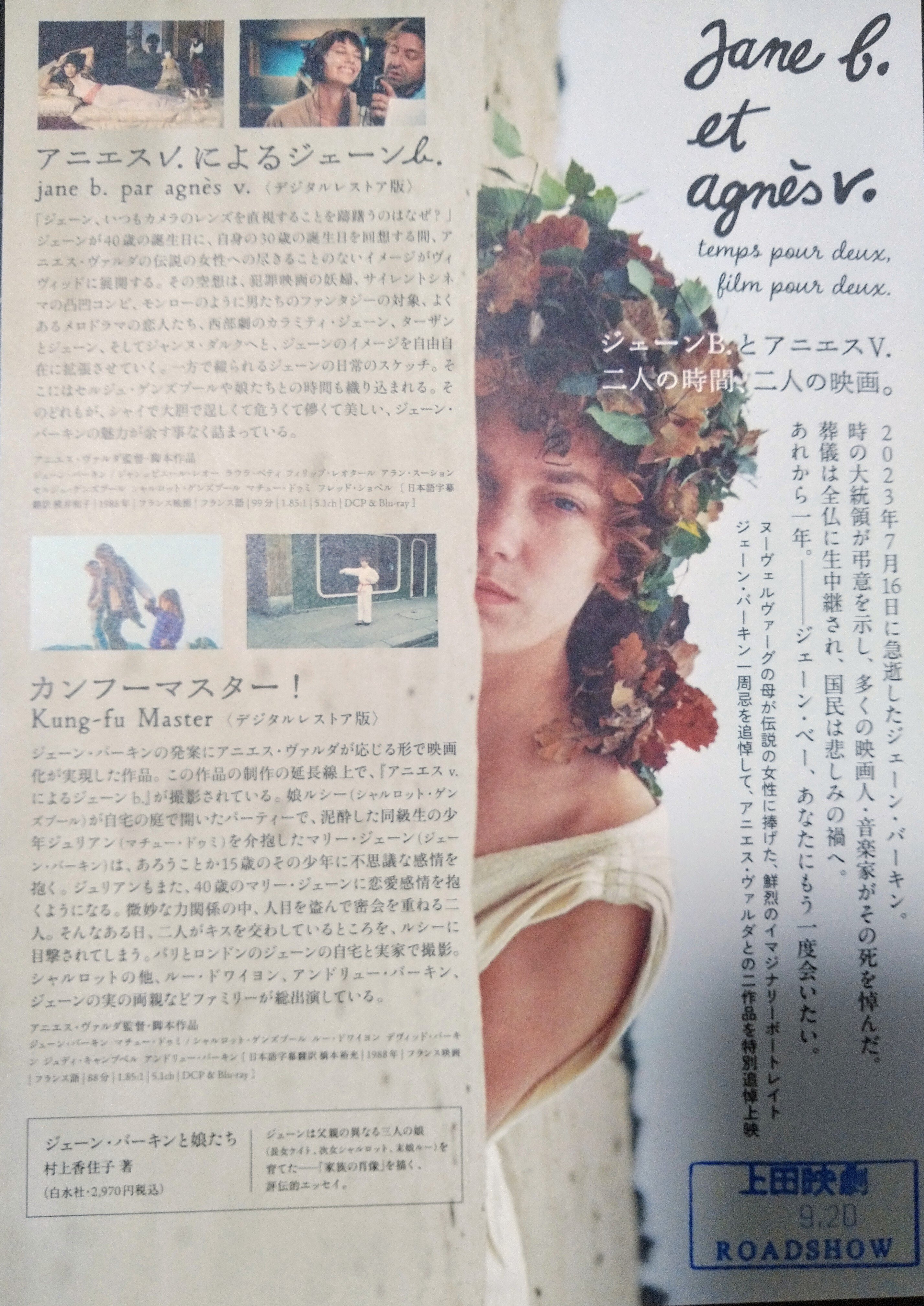 アニエスv.によるジェーンb.』と『カンフー・マスター』を上田映