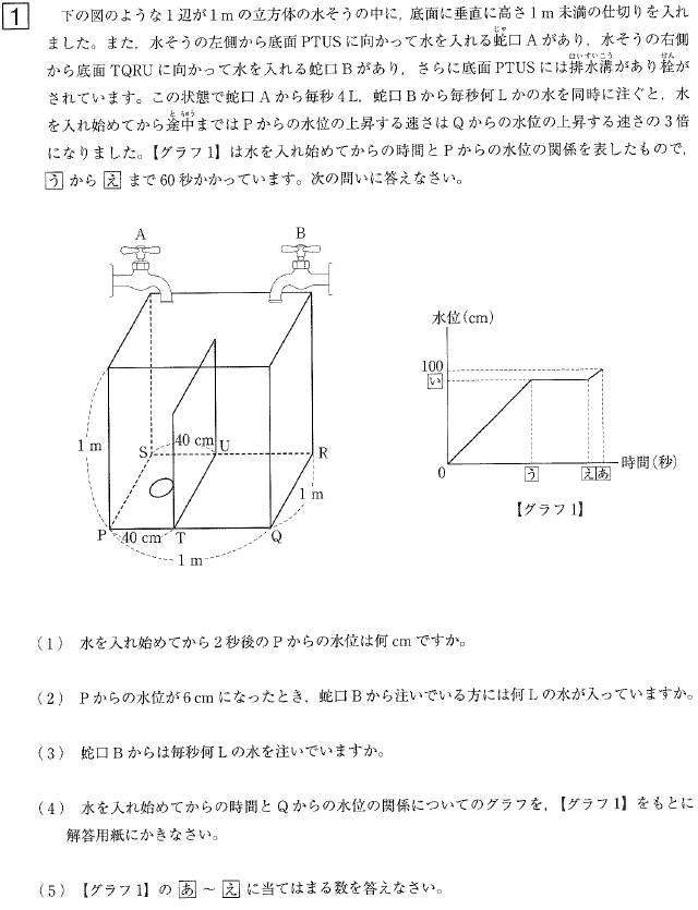 2024年度 富士見中学校（算数1教科）｜算数選抜専門ちゃんねる。