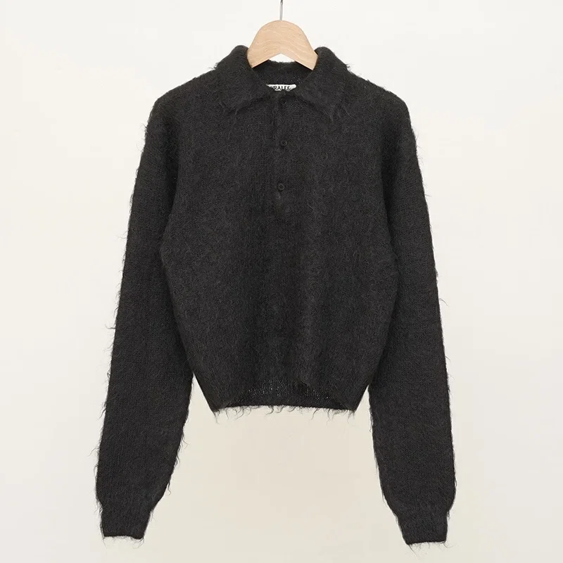 ま*ー様 AURALEE　オーラリーMOHAIR KNIT SHORT POLO AURALEE オーラリー｜BRUSHED SUPER KID MOHAIR KNIT SHORT POLO｜GEA