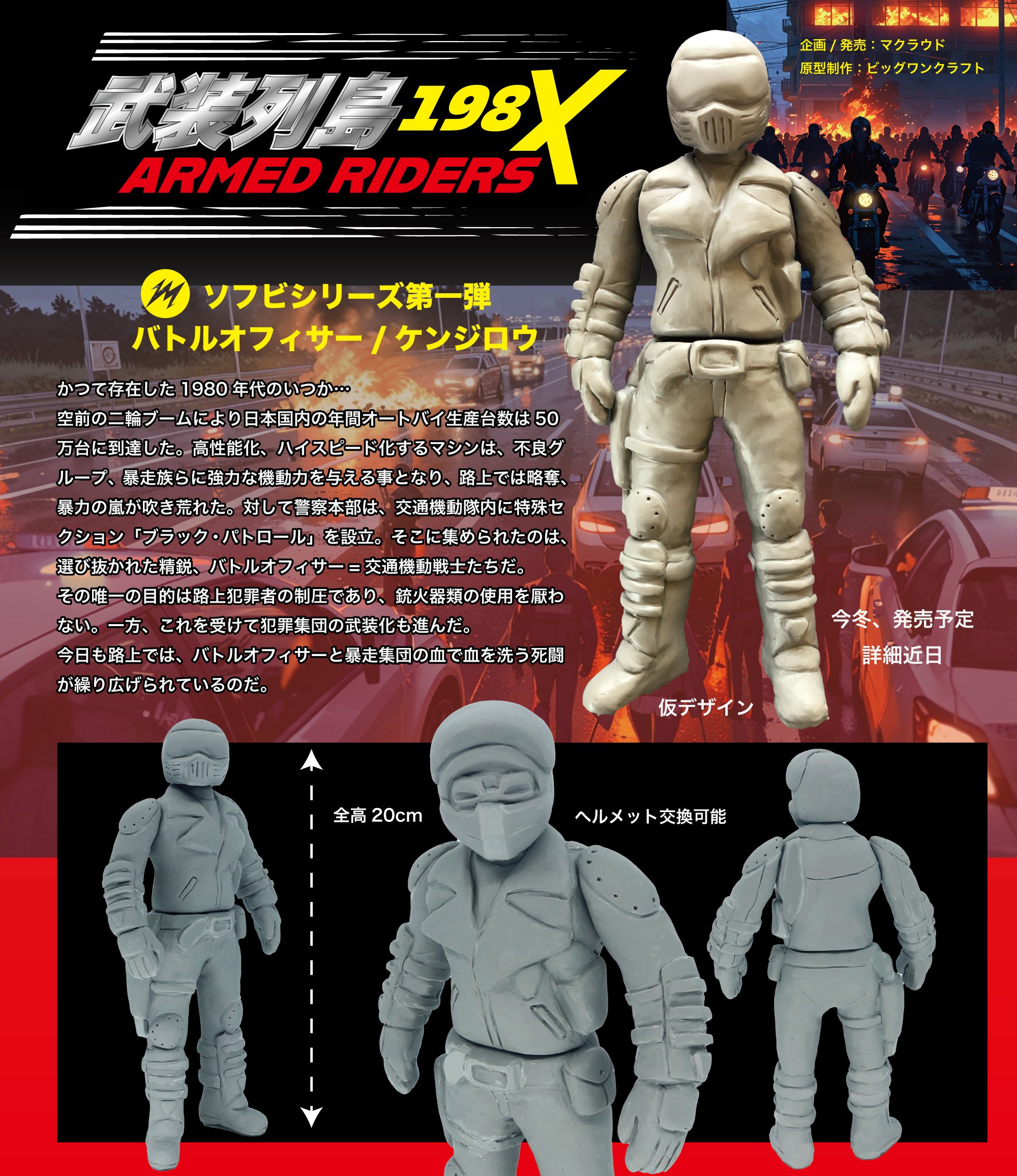 武装列島198X ARMED RIDERS ケンジロウ　ビックワンクラフト 武装列島198X／ケンジロウ制作記（その1）｜ビックワンタダシ