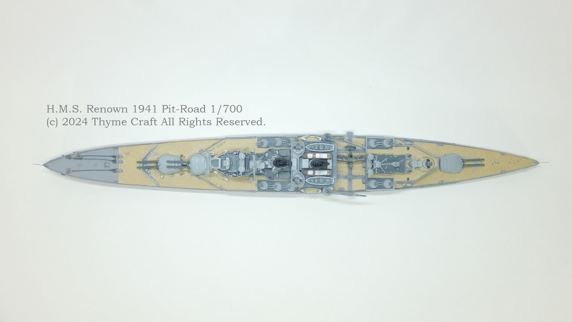 HMS Renown 1941 英国海軍巡洋戦艦レナウン (Pit-Road 1/700 waterline
