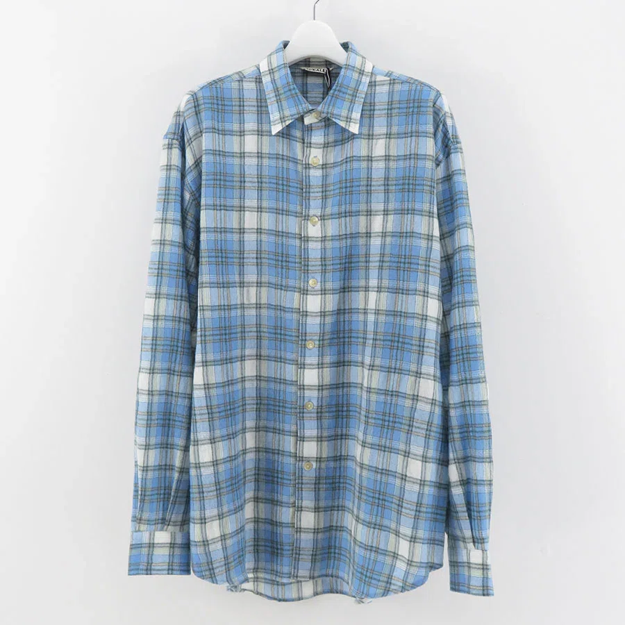 AURALEE  オーラリー  チェックシャツ SUPER LIGHT WOOL CHECK SHIRT - AURALEE Official Website