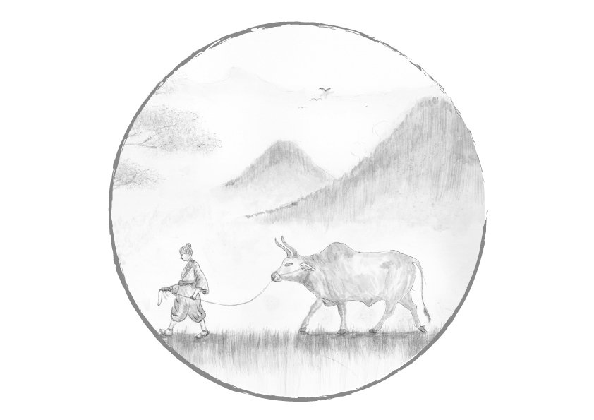 十牛図（十）：5.牧牛/ぼくぎゅう（前編）｜光成（こうなる/Konaru）