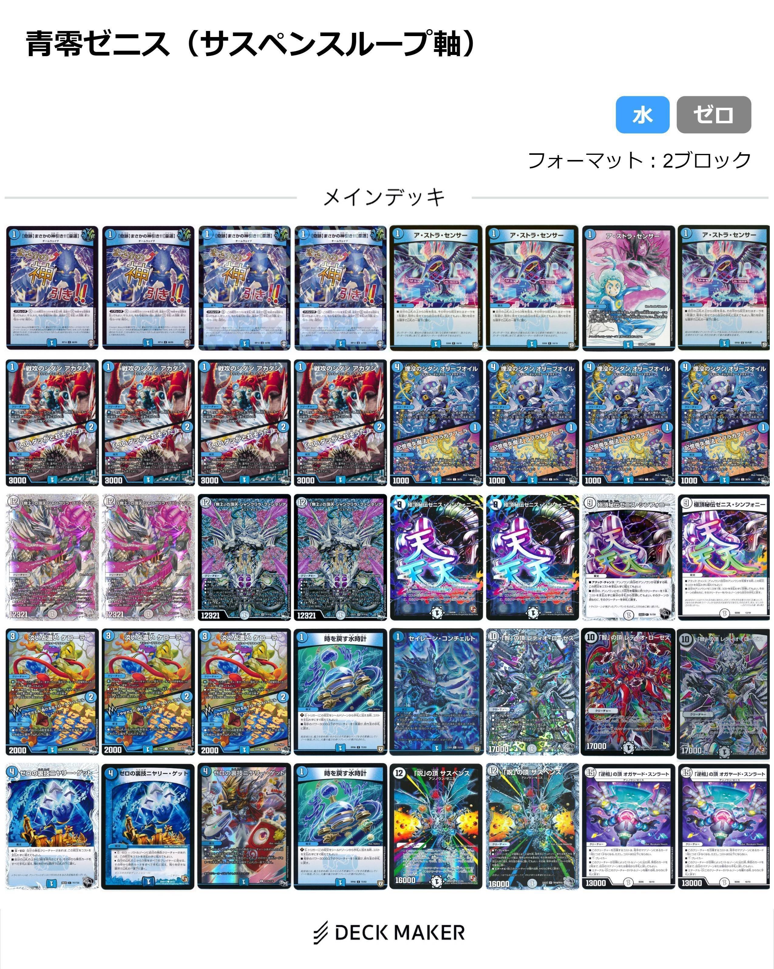 テキスト二倍雑多デッキVol.8「青零ゼニス」|アシッド テキスト二倍雑多デッキVol.8「青零ゼニス」|アシッド