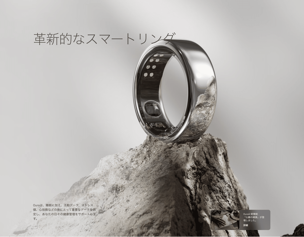 Oura ring gen3（オーラリング 第3世代） シルバー サイズ6 Oura Ring