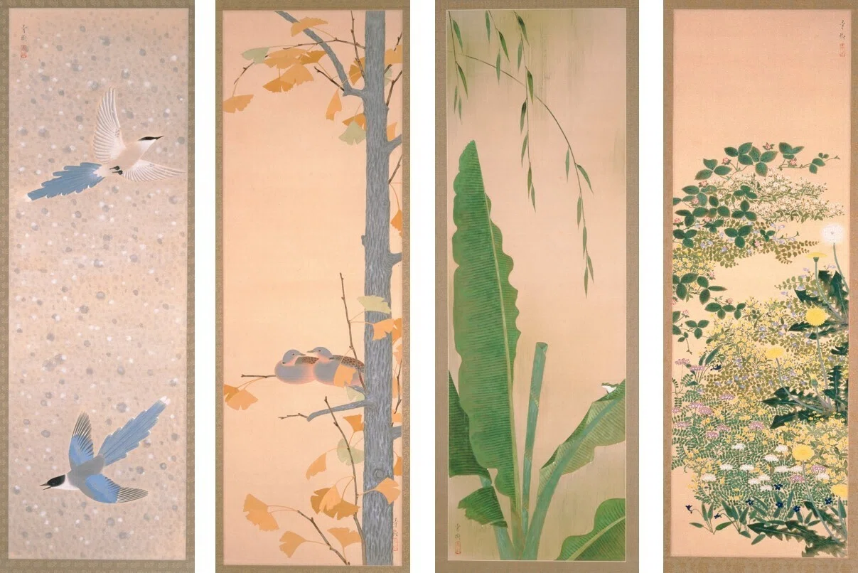 作品一覧】小茂田青樹《四季花鳥》｜講談社野間記念館