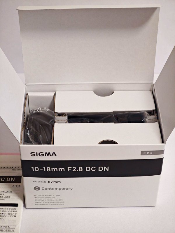 SIGMA「10-18mm F2.8 DC DN キヤノンRF用」開封の儀 SIGMA「10-18mm F2.8 DC DN キヤノンRF用」開封の儀