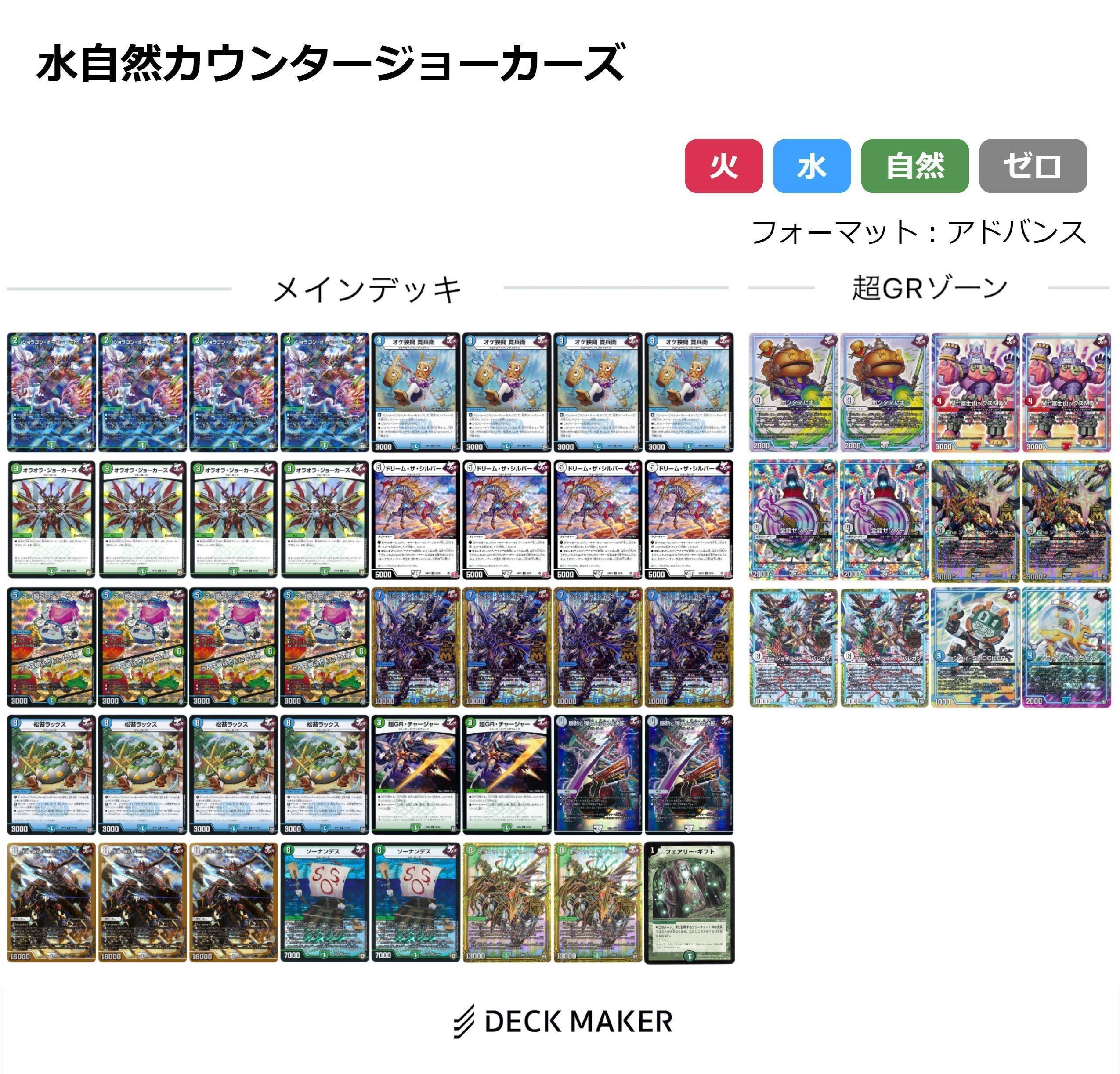 水自然カウンタージョーカーズ【デッキ紹介】|いづな 水自然カウンタージョーカーズ【デッキ紹介】|いづな