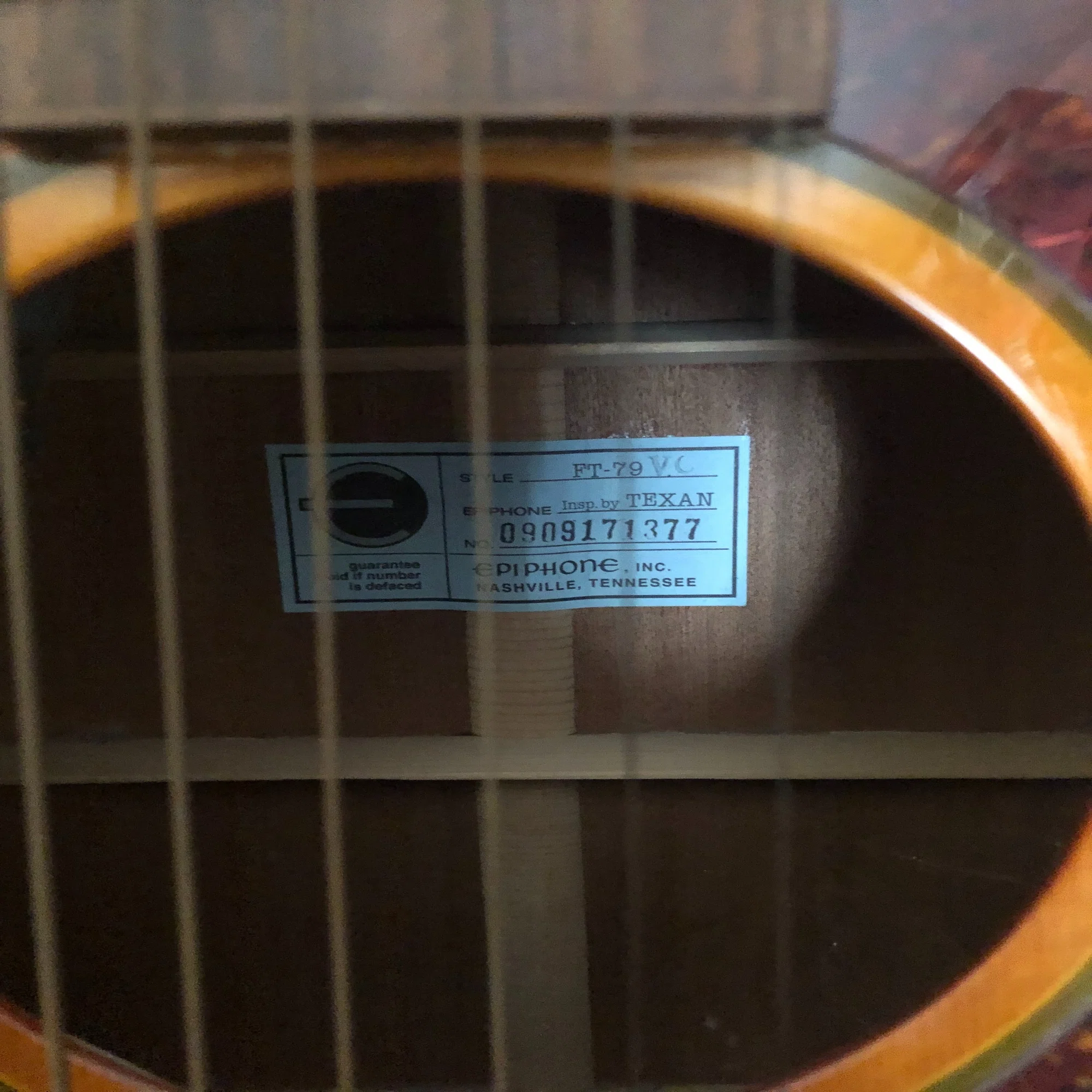 エピフォン（Epiphone）EL-00 ブルースキング/テキサン( Texan) FT79 