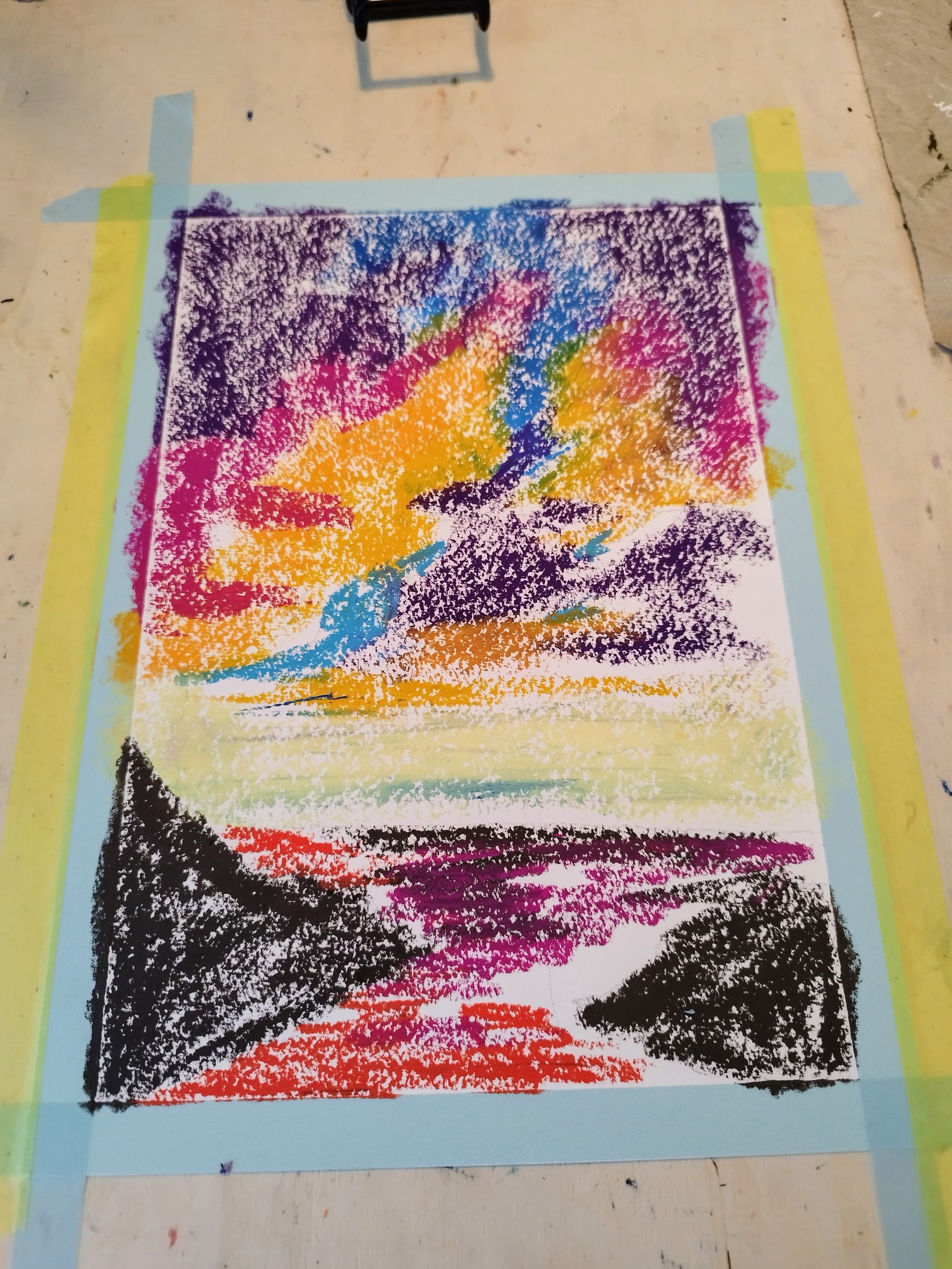 オイルパステル】制作工程を見せます！｜森脇由宇のなんやかんや