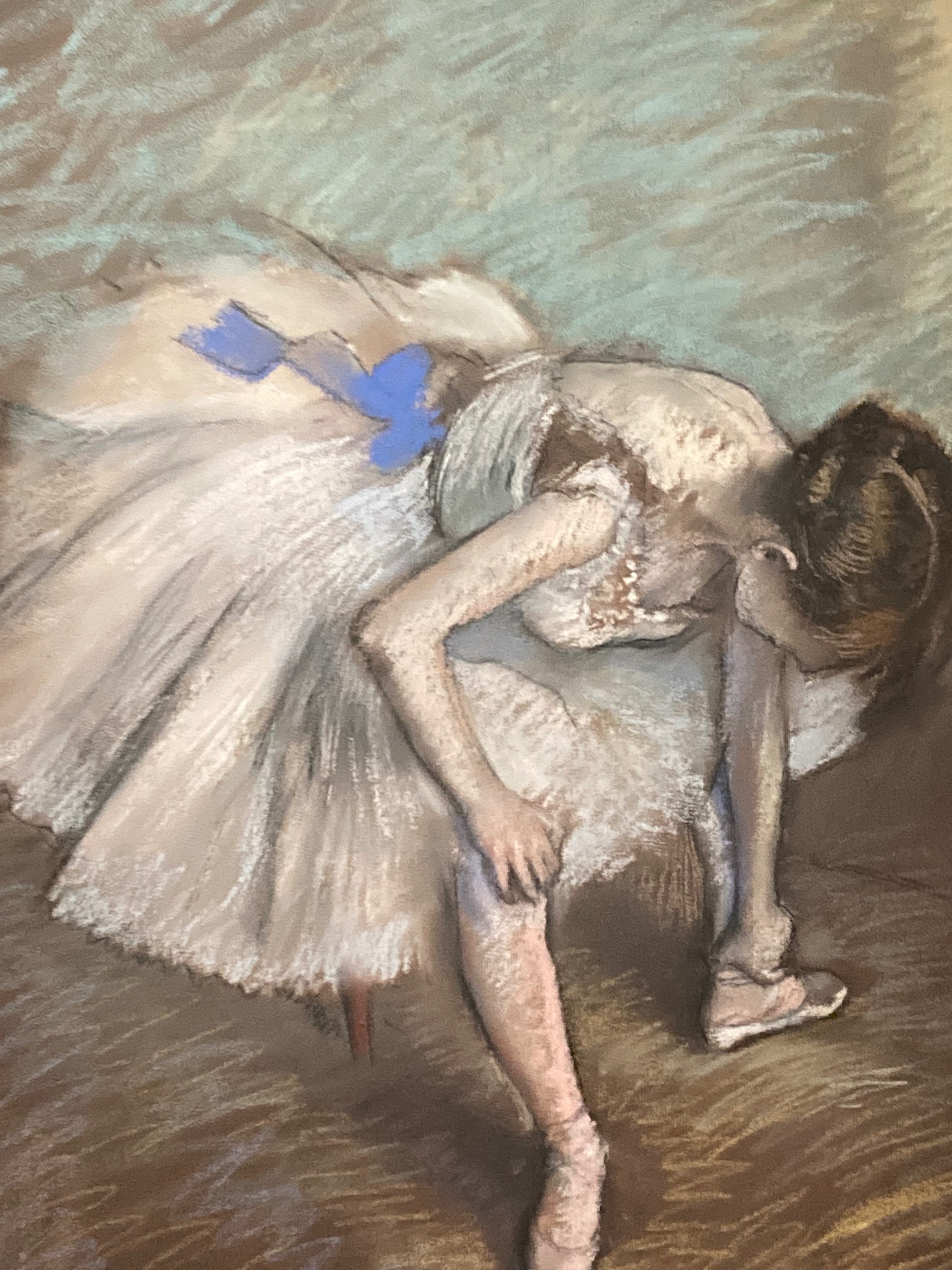 【良品】Dancers at Rest バレリーナ 絵画 青 子供のためのオルセー美術館(143)リボンの結び目/ドガ・青の
