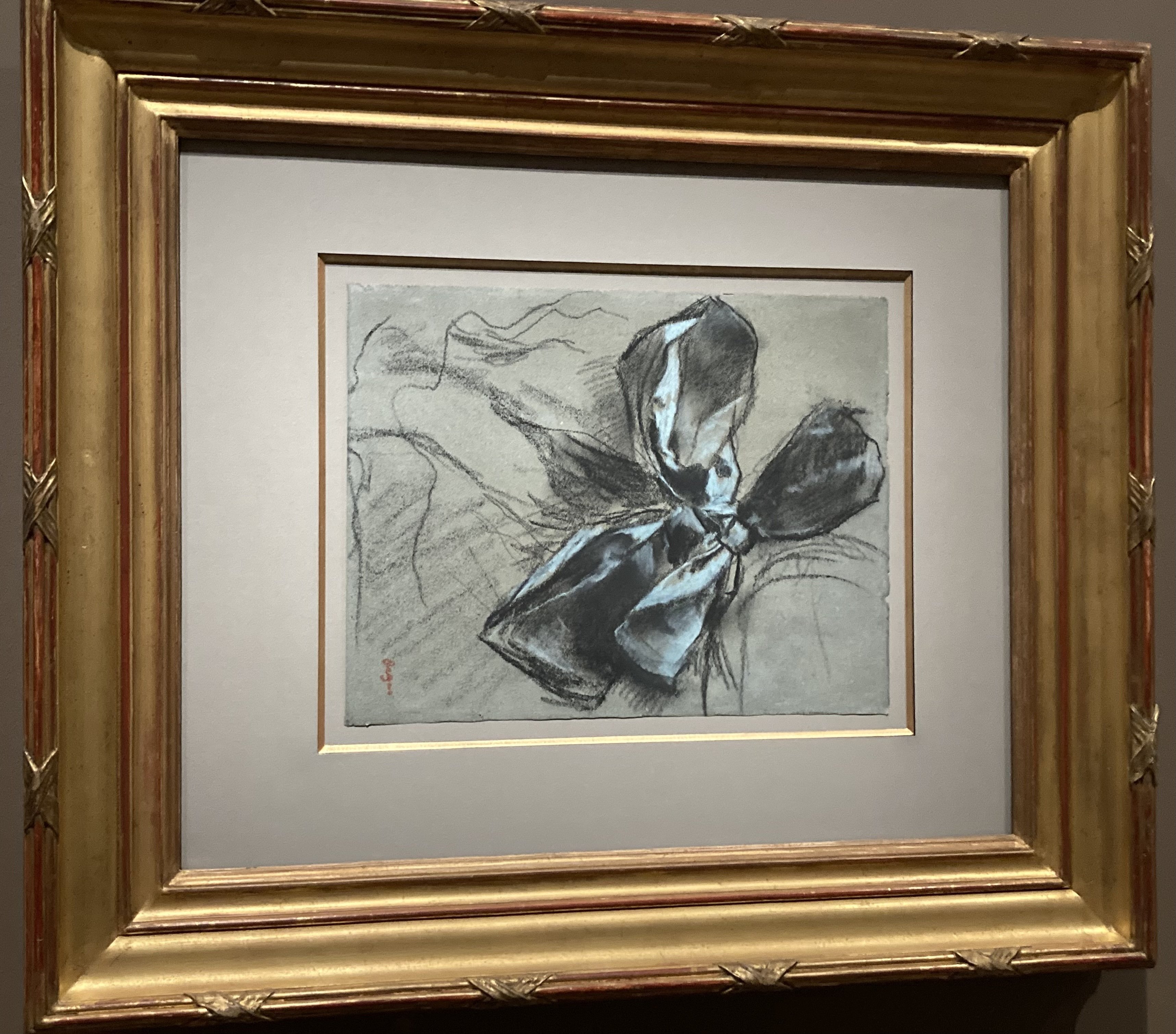 子供のためのオルセー美術館(143)リボンの結び目/ドガ・青のパステル