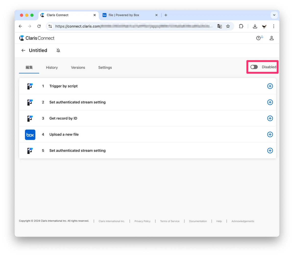 Claris FileMaker Cloud と Claris Connect と Box の連携 (ファイルアップロード編)｜p388cell
