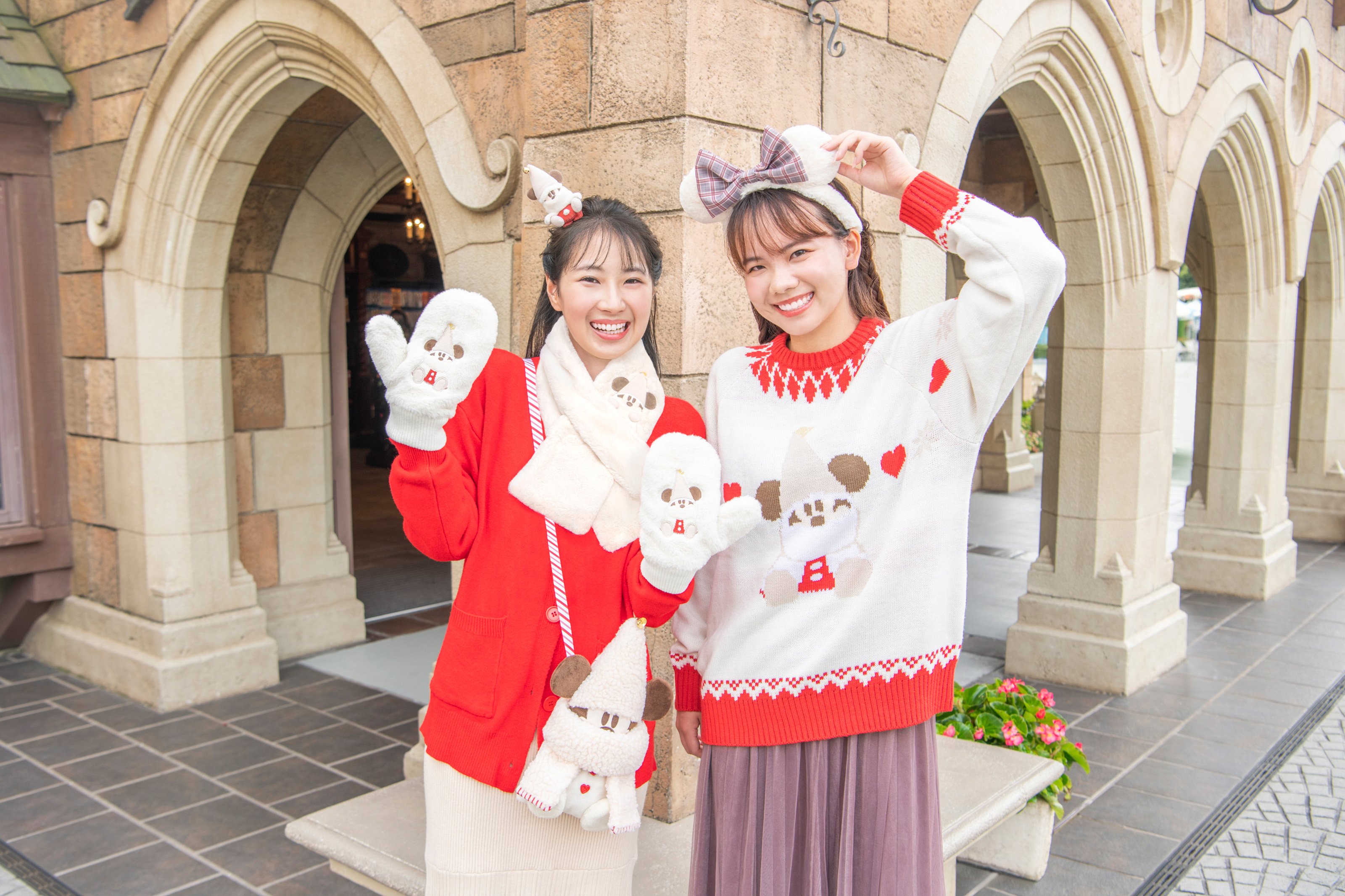 ディズニーランド】白リルリンリン マフラー