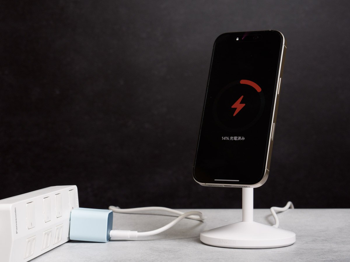 Anker - Anker MagGo Wireless 充電スタンド Anker MagGo Wireless Charging Station (3-in-1 Pad