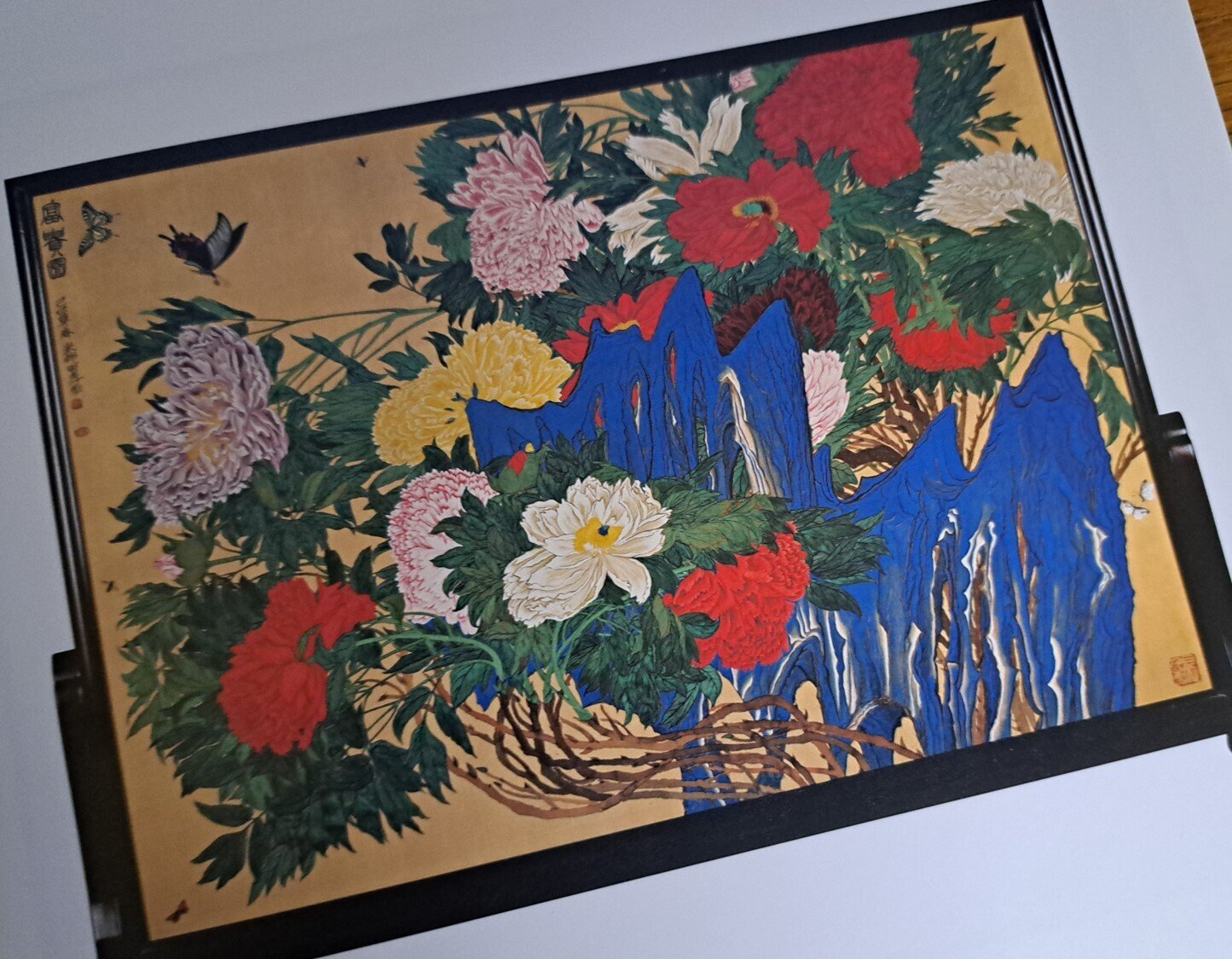 摸写】田中一村〇岩彩画○日本画○画題「南天牡丹」