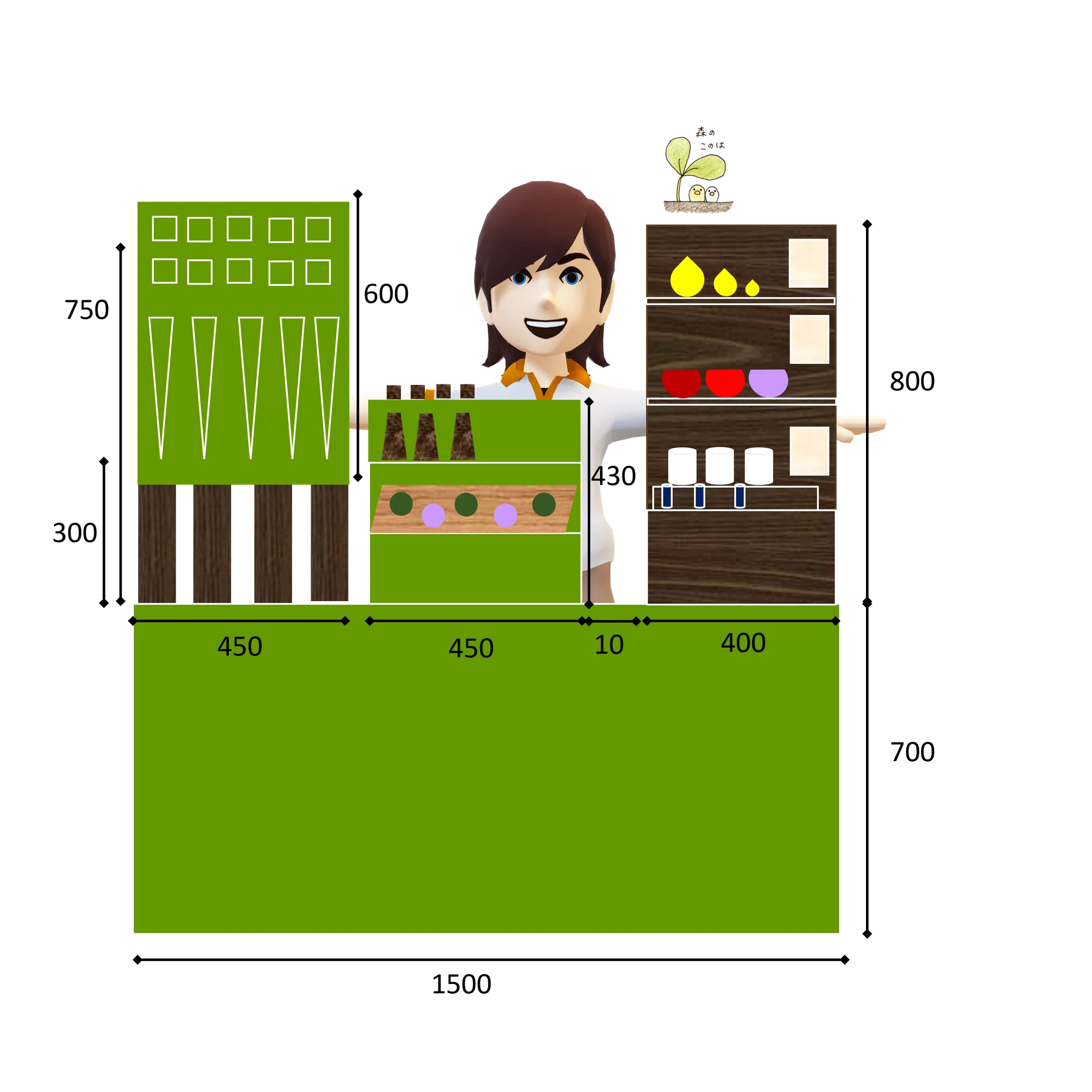 分解できる展示什器をDIYしてみる｜MOE｜クラフト工房『森のこのは』