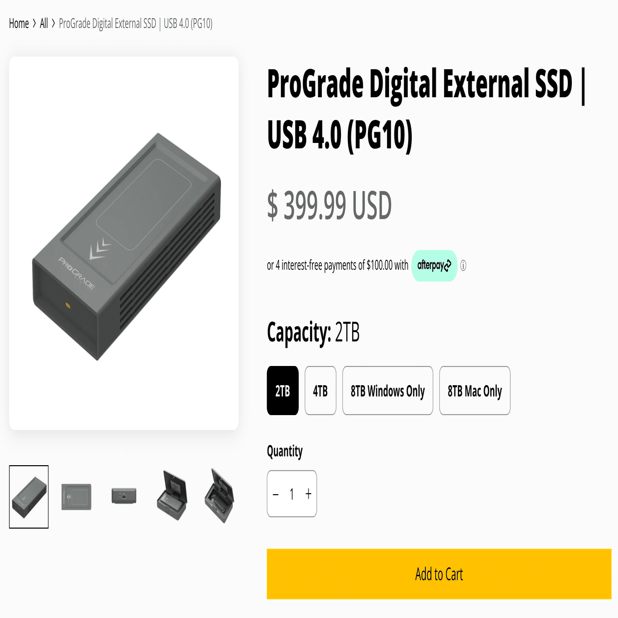 気になった製品】ProGrade Digital External SSD | USB 4.0 (PG10)｜タカシ