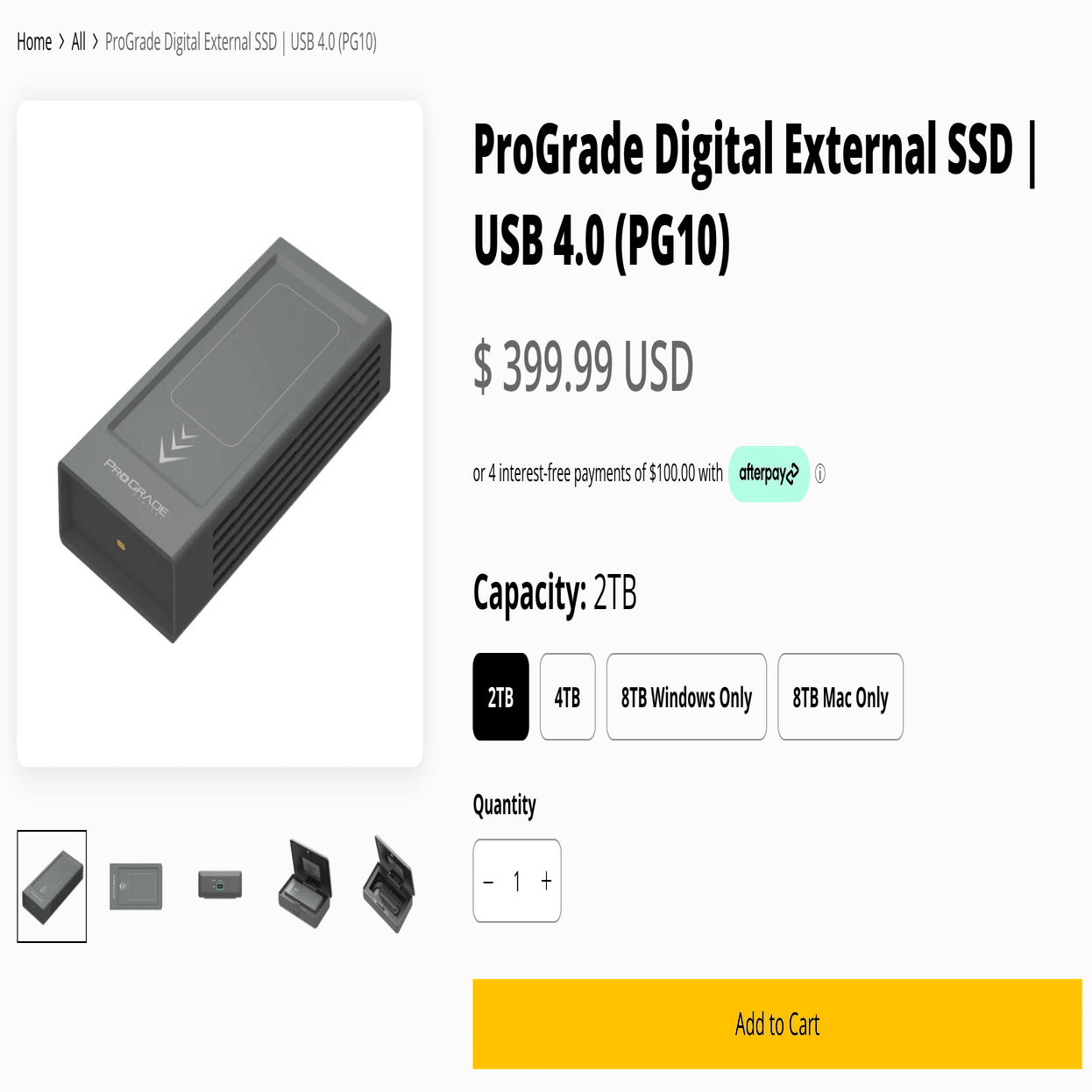 気になった製品】ProGrade Digital External SSD | USB 4.0 (PG10)｜タカシ