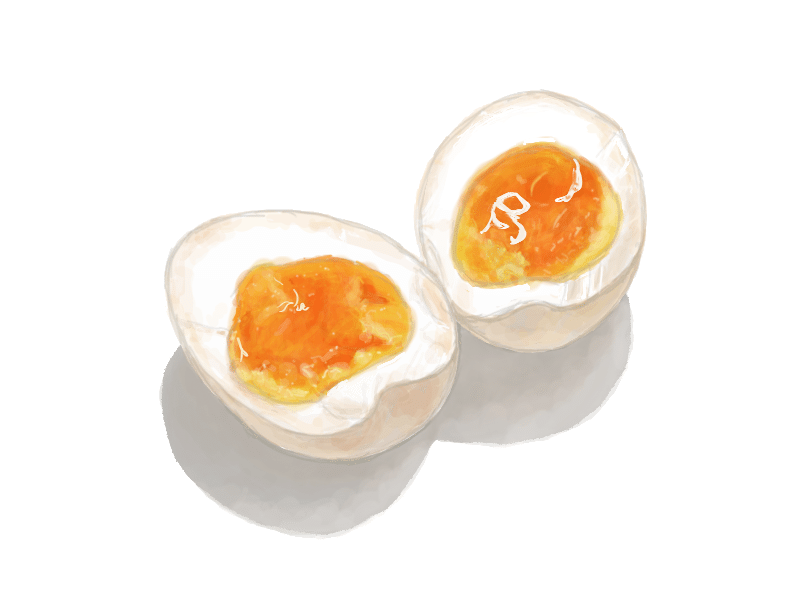 スケッチ91日目「煮卵」｜㌰㌿