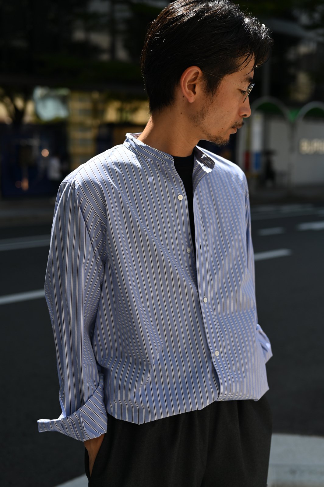 HEUGN / Rob Band collar Blue Stripe｜NOMAD