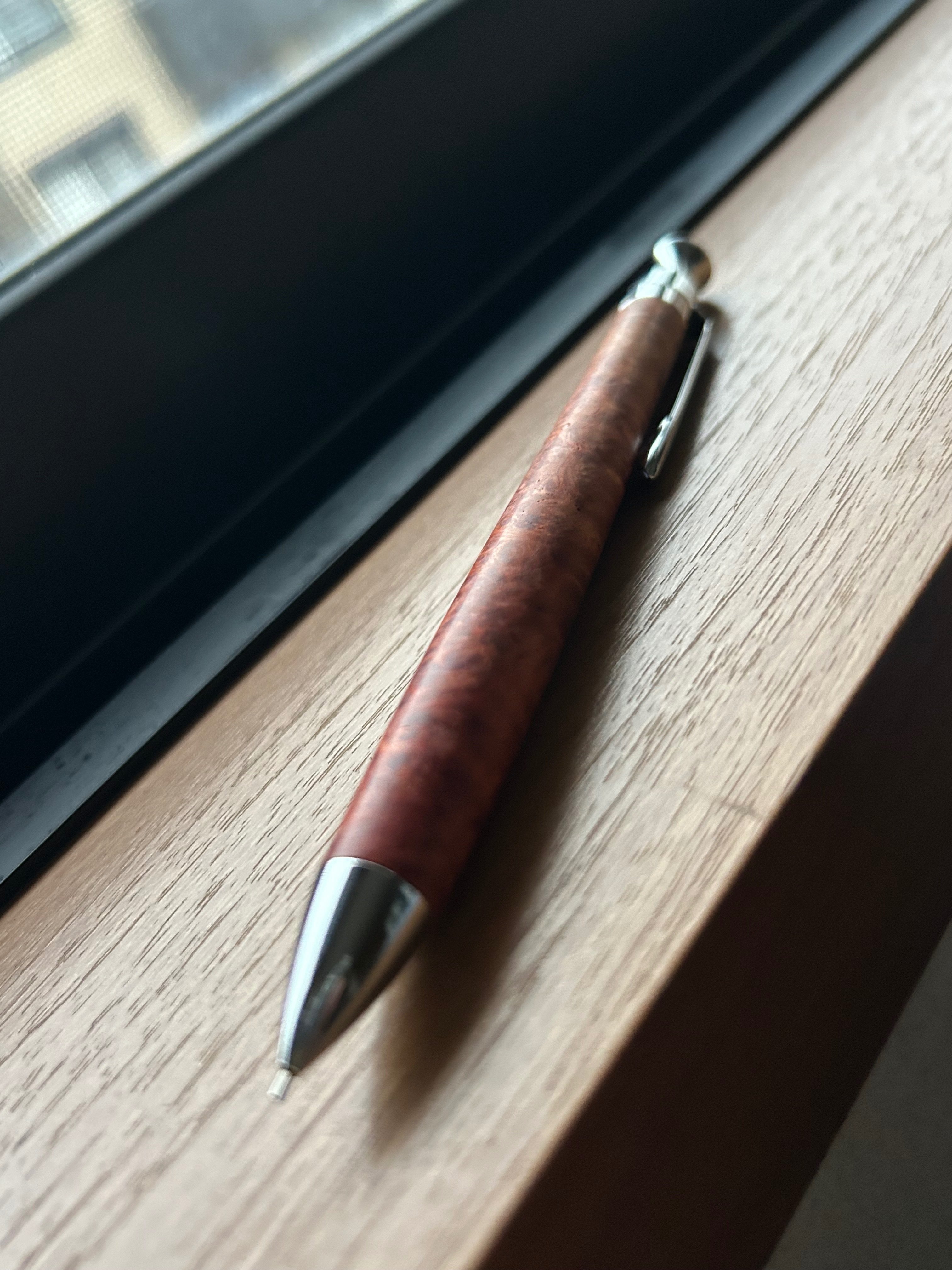 こぶた工房 めだた 極上花梨紅白瘤 シャーペン