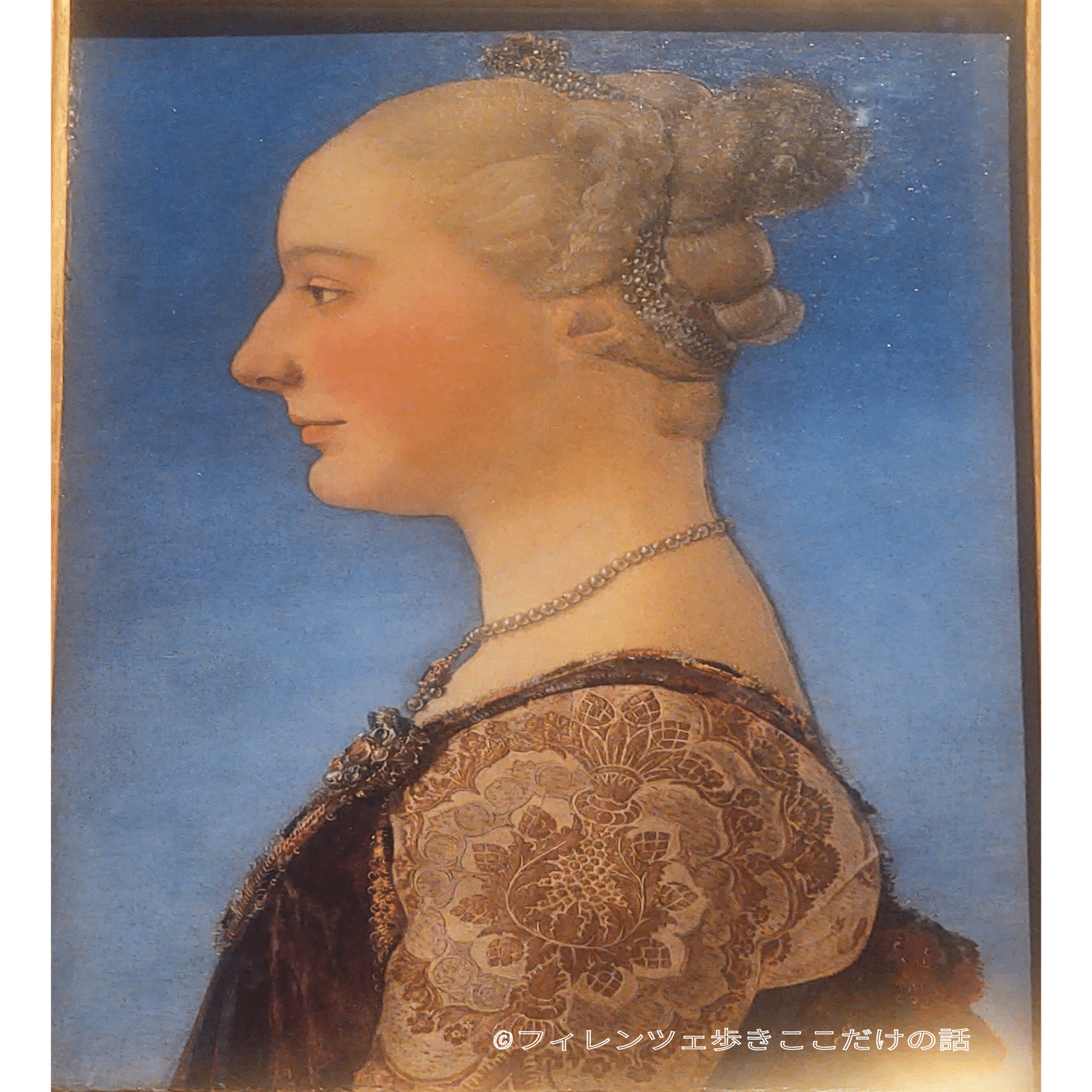 18世紀風の油絵 海洋学者の貴婦人肖像画 ルネッサンス時代の貴婦人の肖像｜フィレンツェ歩き ここだけの話