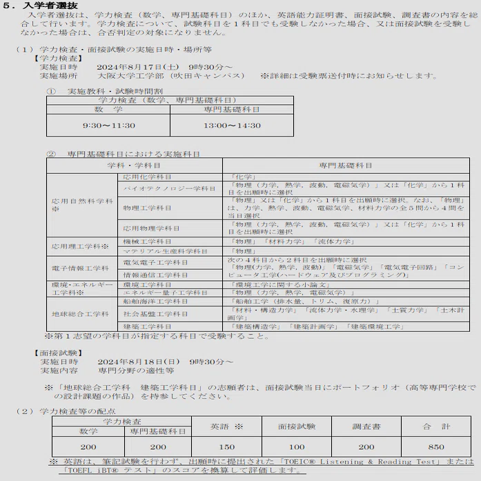 2025年度大阪大学工学部編入体験記｜みじ