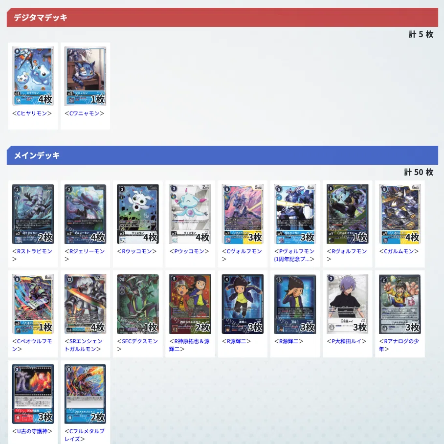 青ハイデッキ　デッキパーツ　デッキ　デジカ　青ハイブリット　デジモンカード 過去最高に青ハイが仕上がりました！｜AKI
