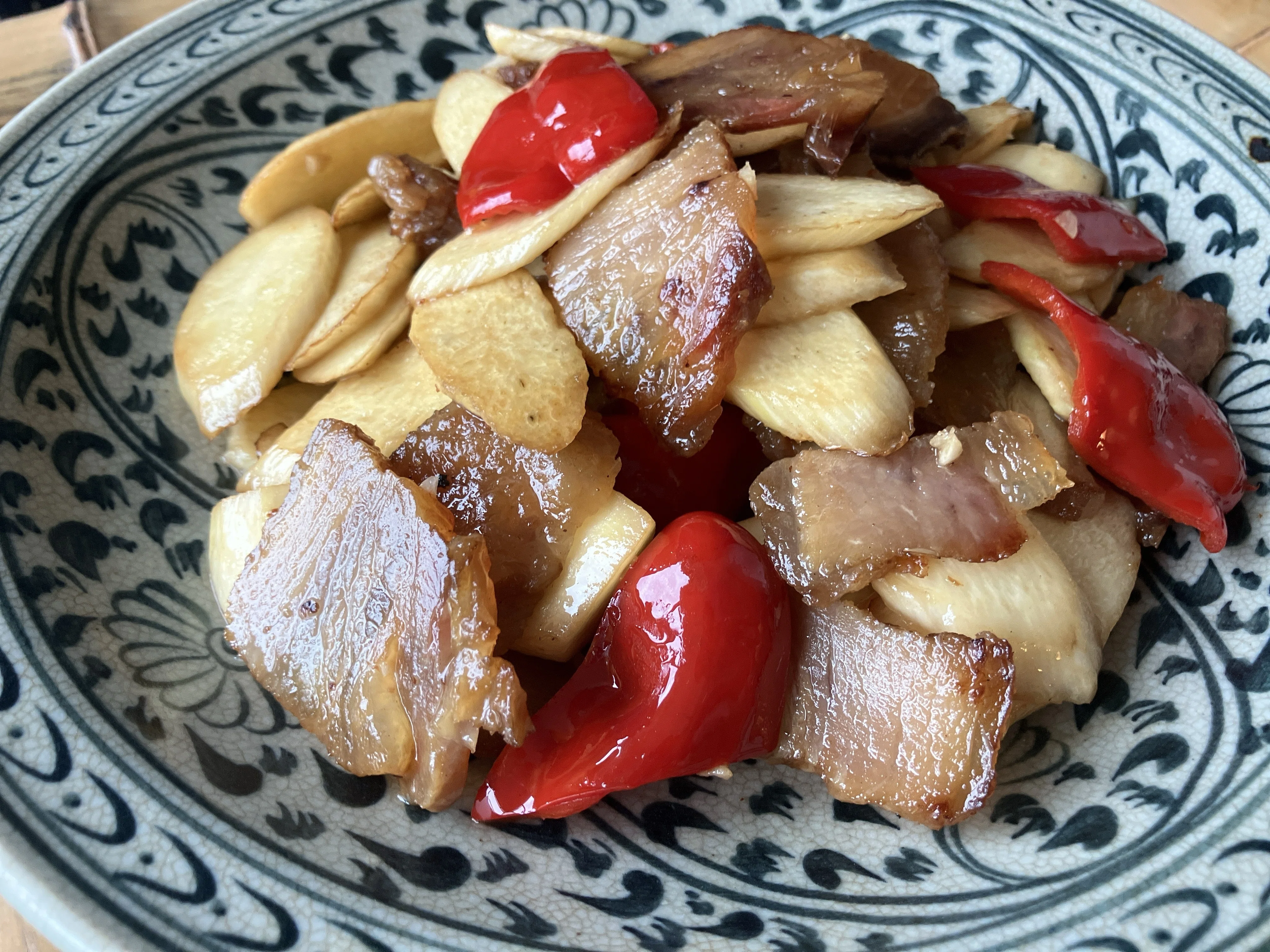 Chinese Food at Home - Jiaobai Chao Larou (Stir-fried Manchurian Wild ...