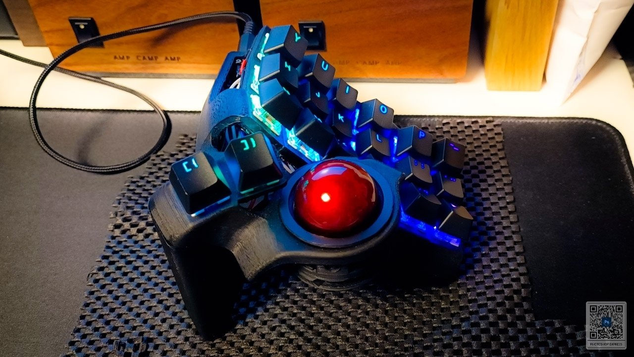 自作キーボード Charybdis Mini】 テントの塗装とボール高さ調整｜punyoon