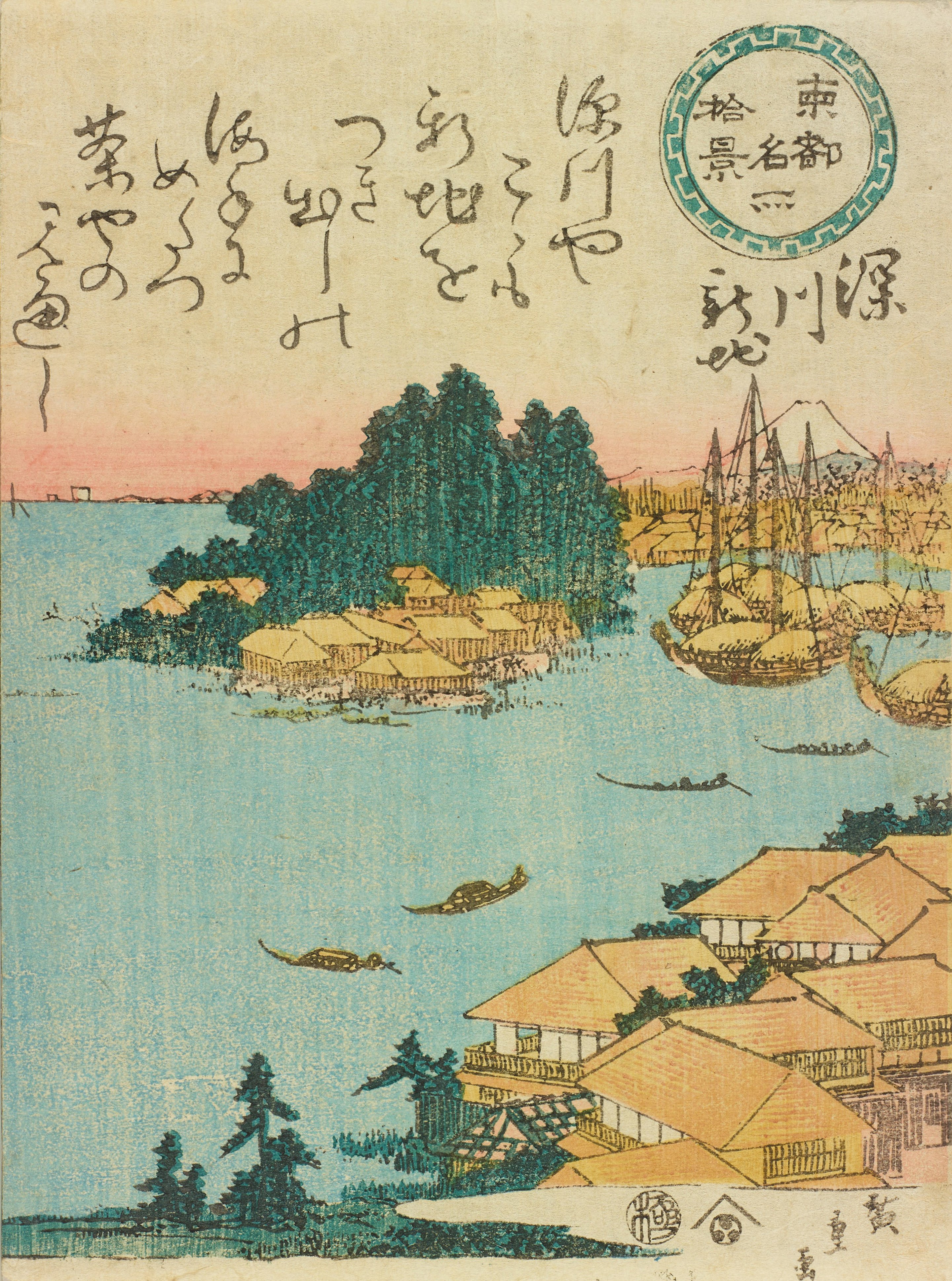 歌川広重　江戸名所四季の眺 広重初代｢江戸名所四季の眺 隅田川雪中の図【復刻版】｣ | 山田