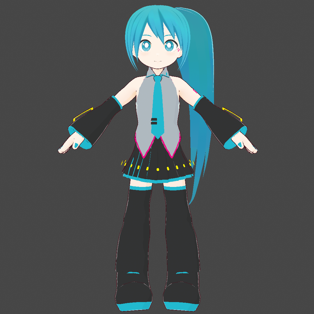 ミク様 2点まとめ 二次創作モデル制作記:初音ミク編9(リリース済み)|602e