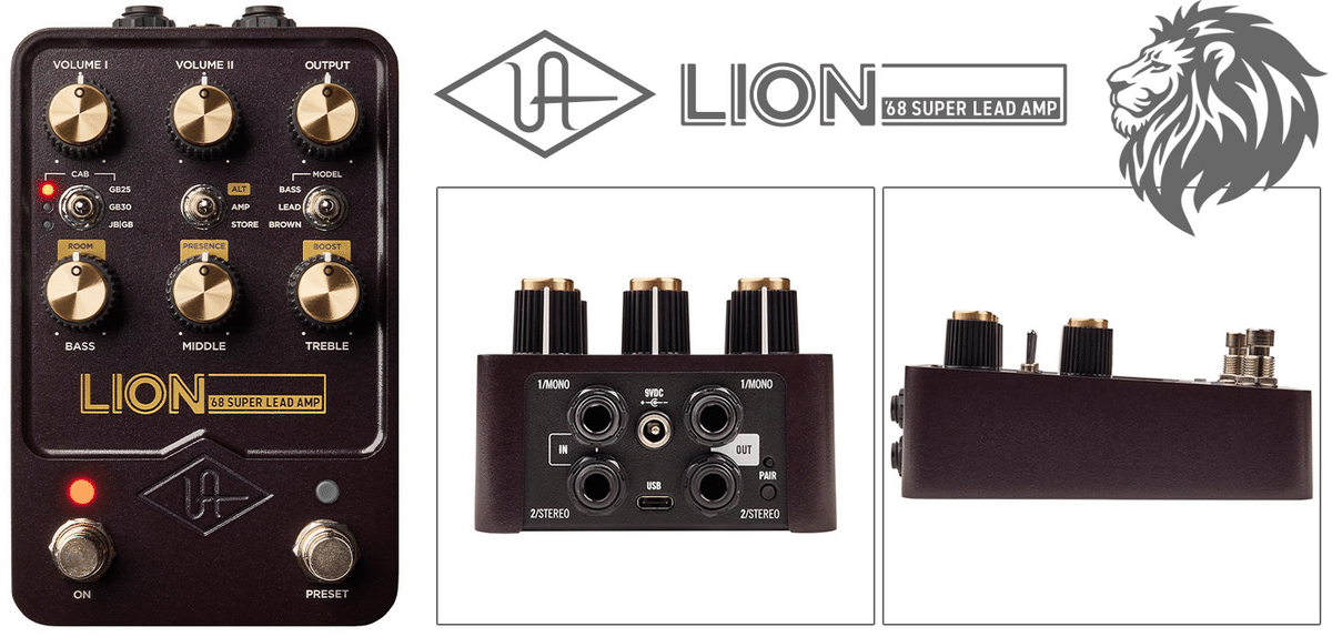 プレキシ・アンプのトーンを忠実に再現する「UAFX Lion '68 プレキシ・アンプのトーンを忠実に再現する「UAFX Lion '68