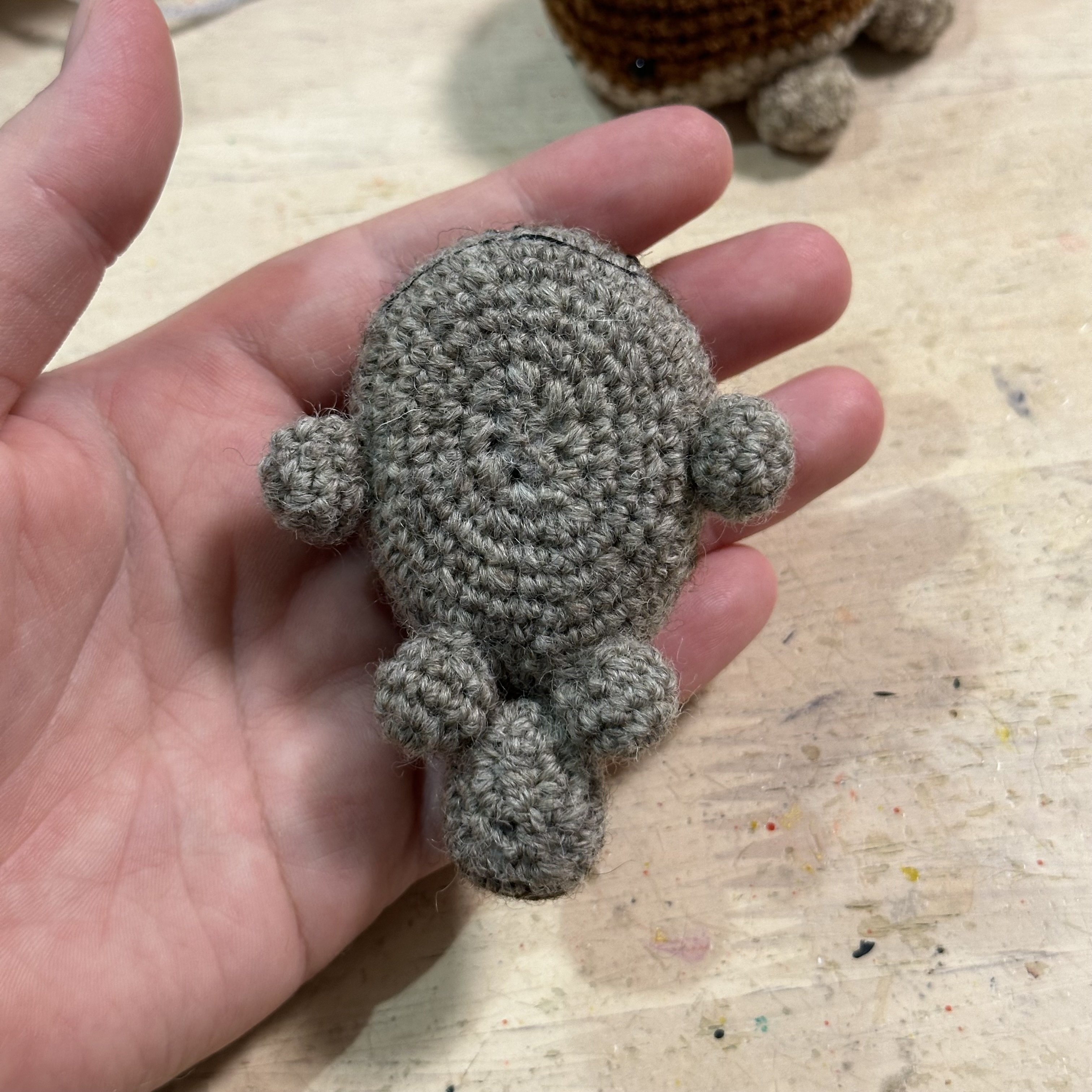 オーダーあみぐるみ オーガニックコットンのウサギさんあみぐるみ ニューボーンフォト