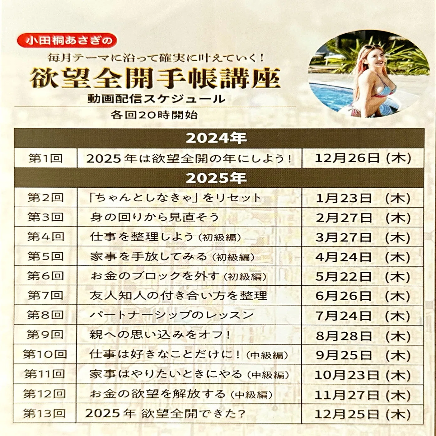 残1冊！お値下げ中！】小田桐あさぎさん 欲望全開手帳講座 2025｜ゆみ 