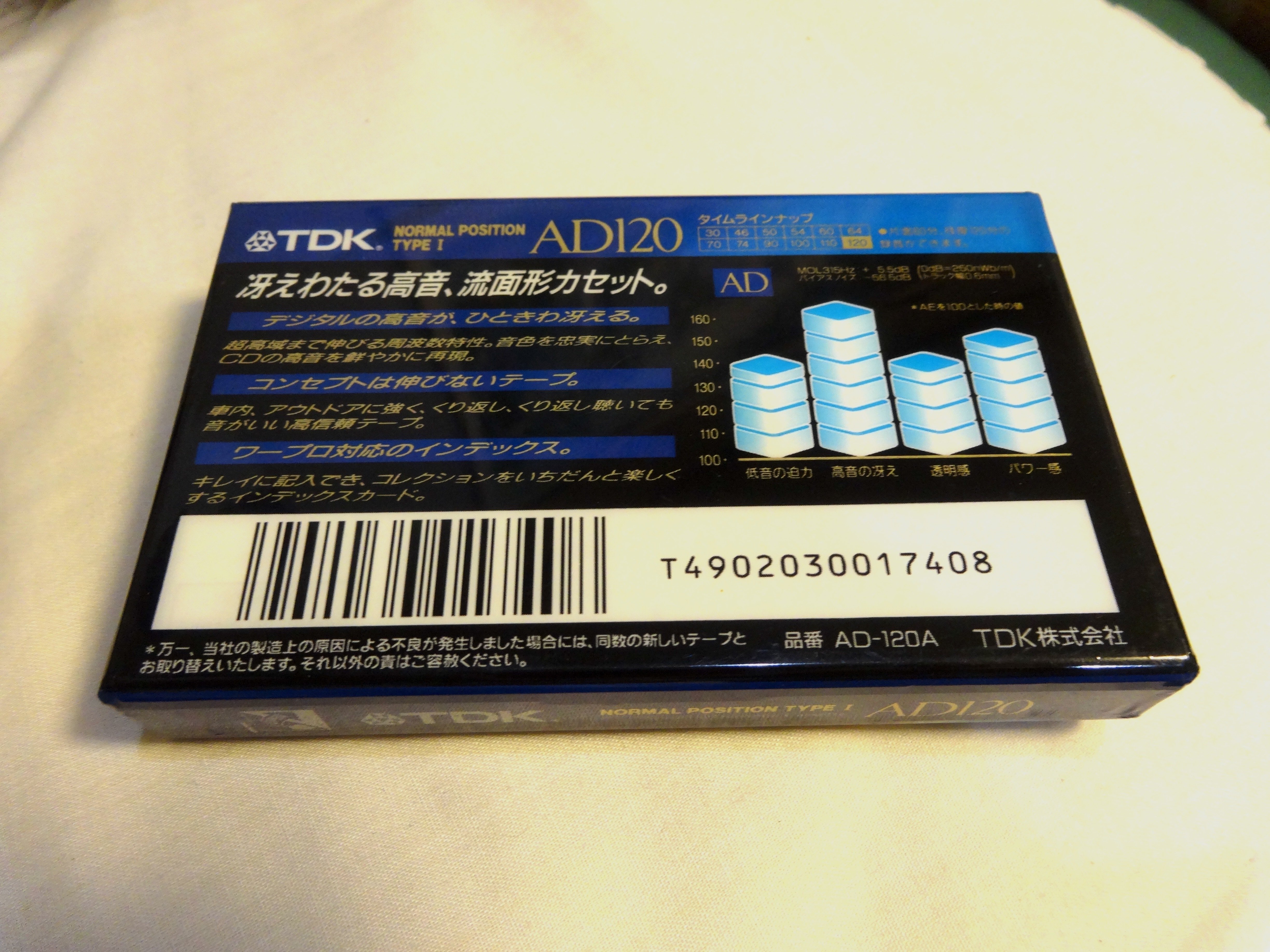 📼 カセットテープな時代#010 ｜ TDK, AD120, TYPE1, 1992年頃