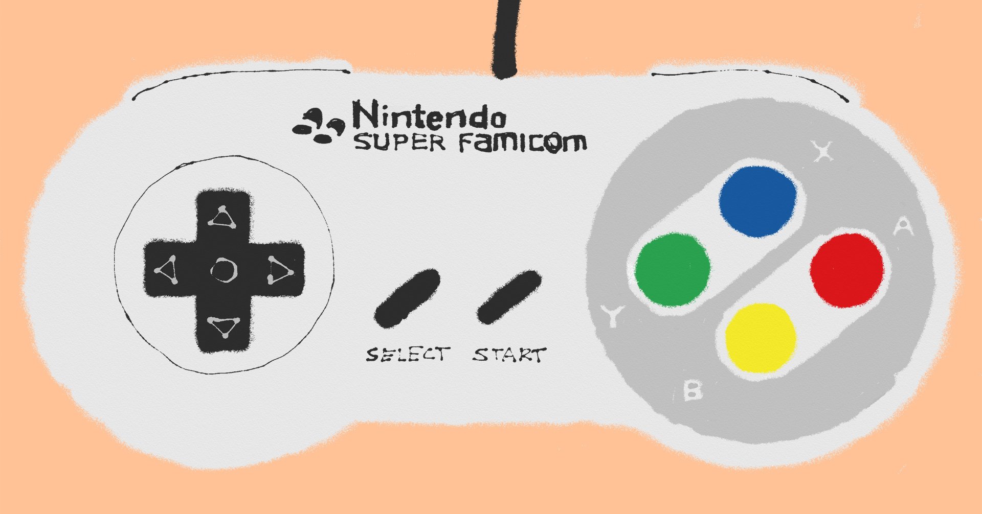 ゲーム機のコントローラーのイラスト（任天堂・SONY・Microsoft